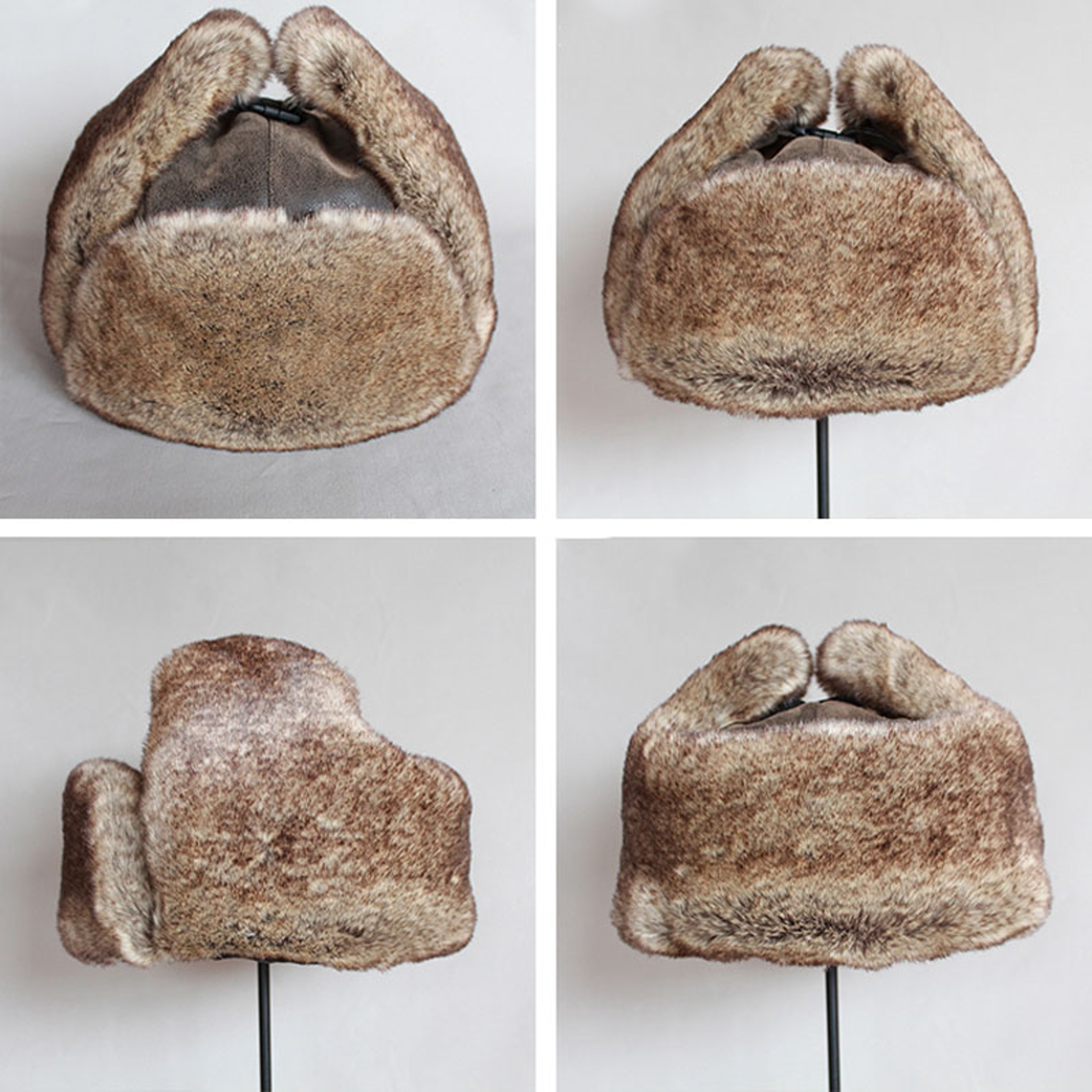 Warm Russian Ushanka Hat Faux Fur Trapper Cap with Ear Flaps – view 6