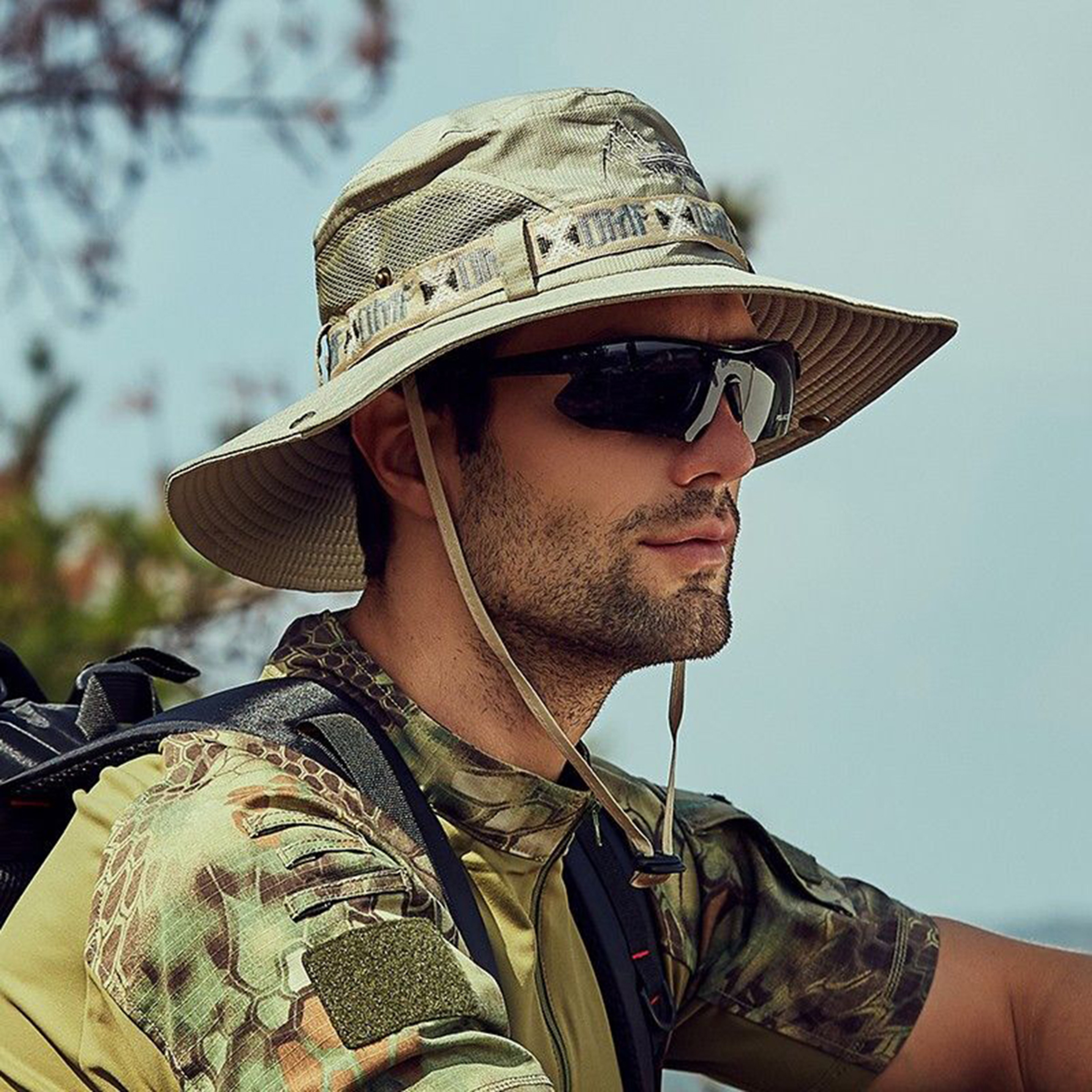 Wide Brim Fishing Hat For Men Outdoor Sun Hat For Travel Hiking And Camping 4