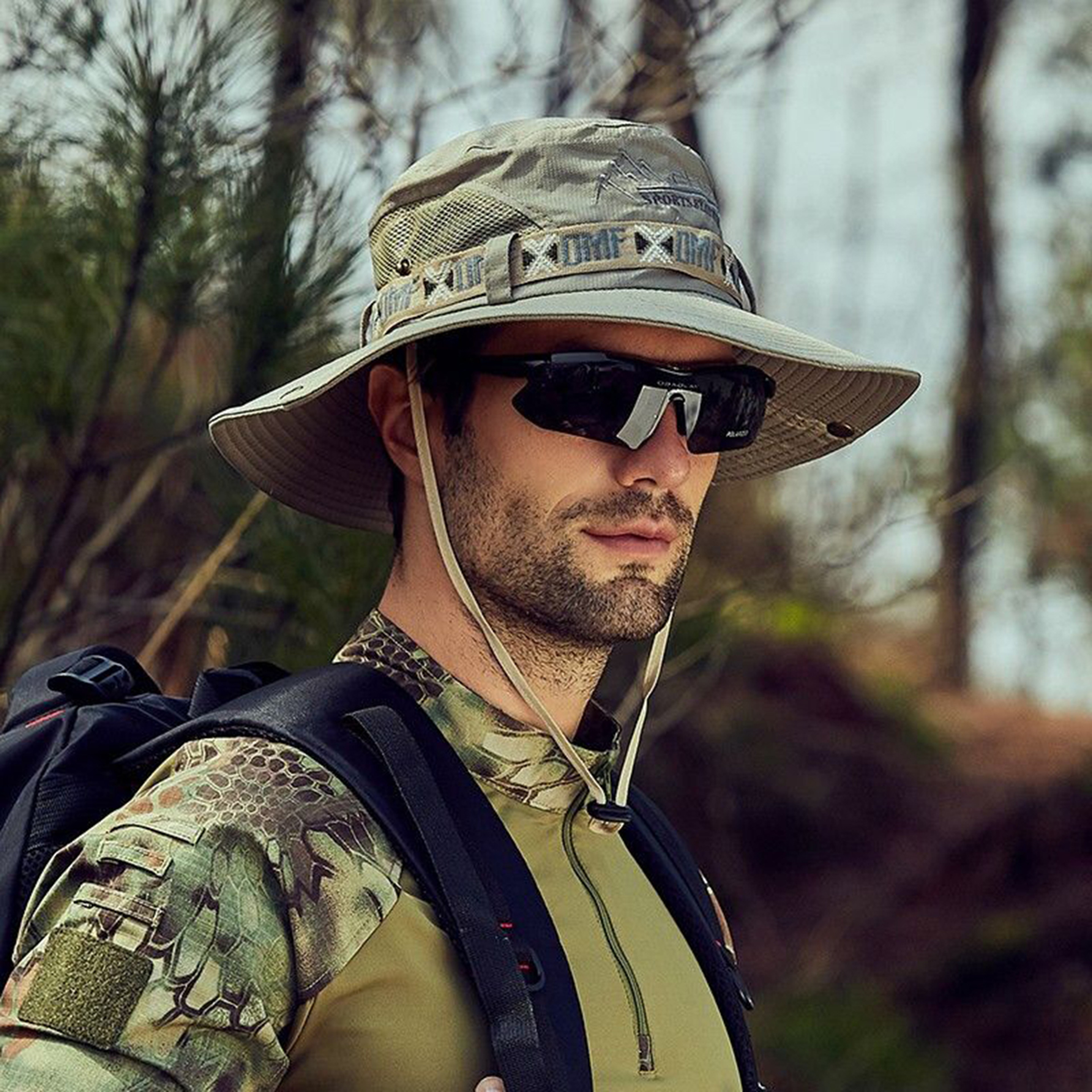 Wide Brim Fishing Hat For Men Outdoor Sun Hat For Travel Hiking And Camping 6