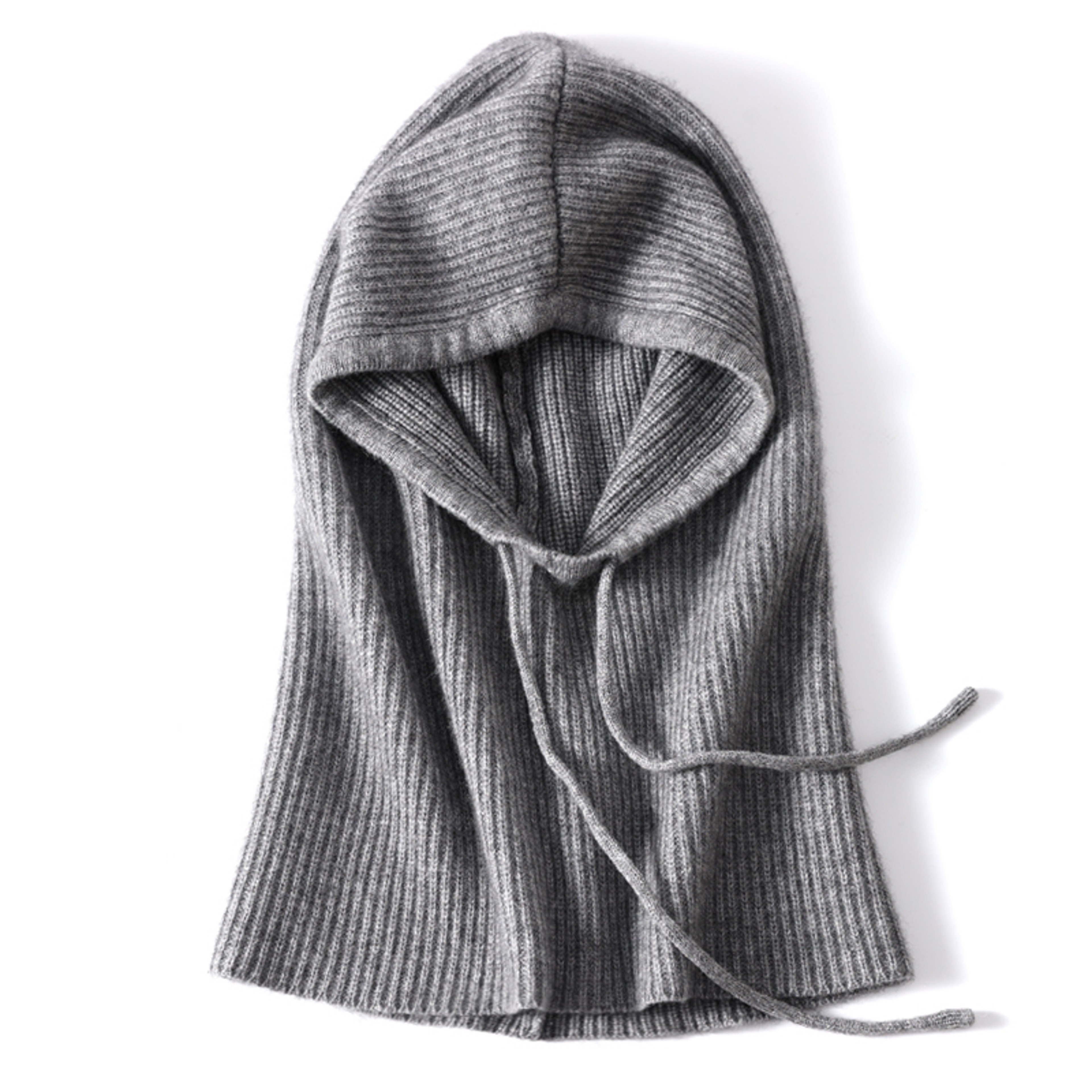 100% Wool Balaclava Warm Knitted Hood Face and Neck Warmer – view 3