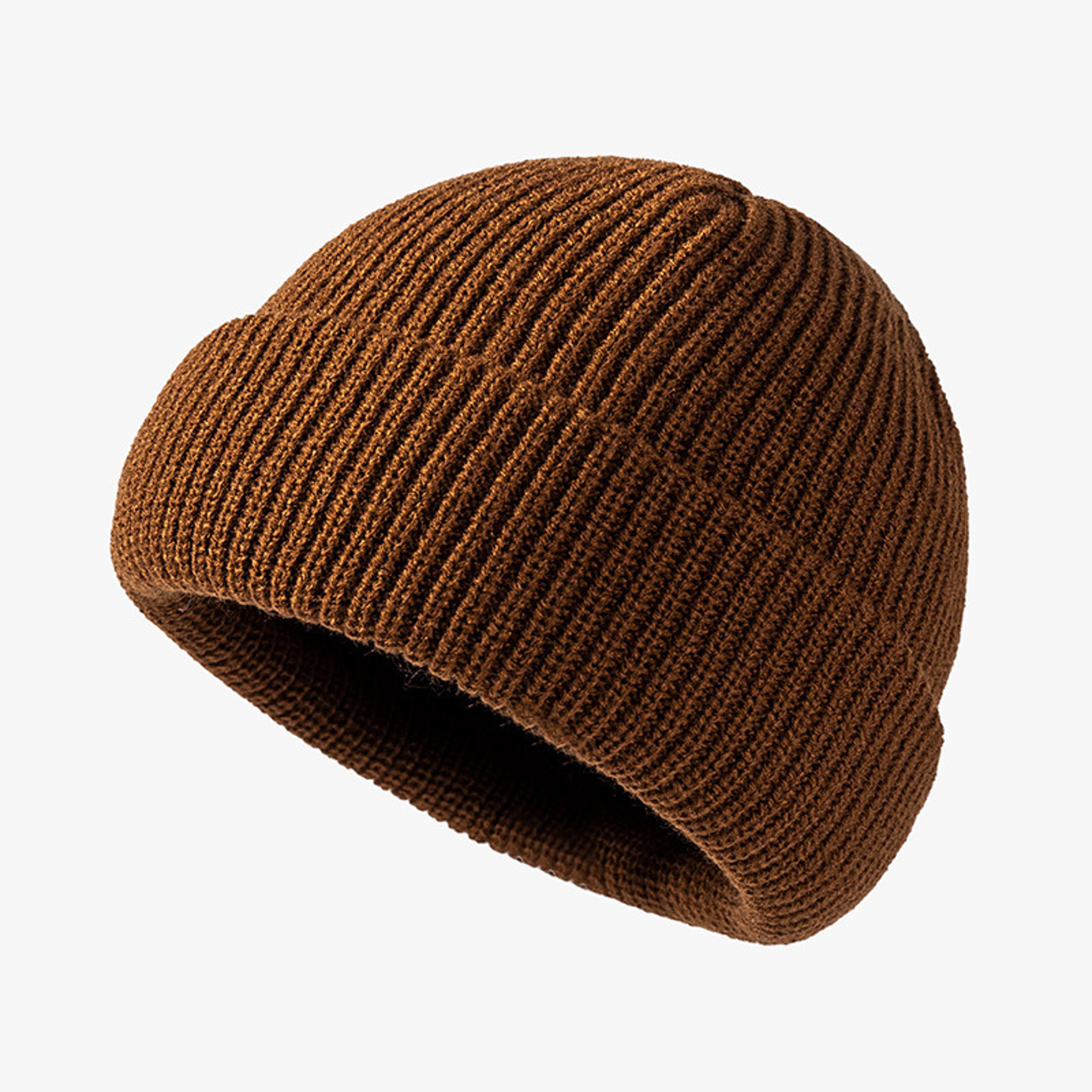 Warm Short Knit Beanie Unisex Winter Docker Hat – view 9