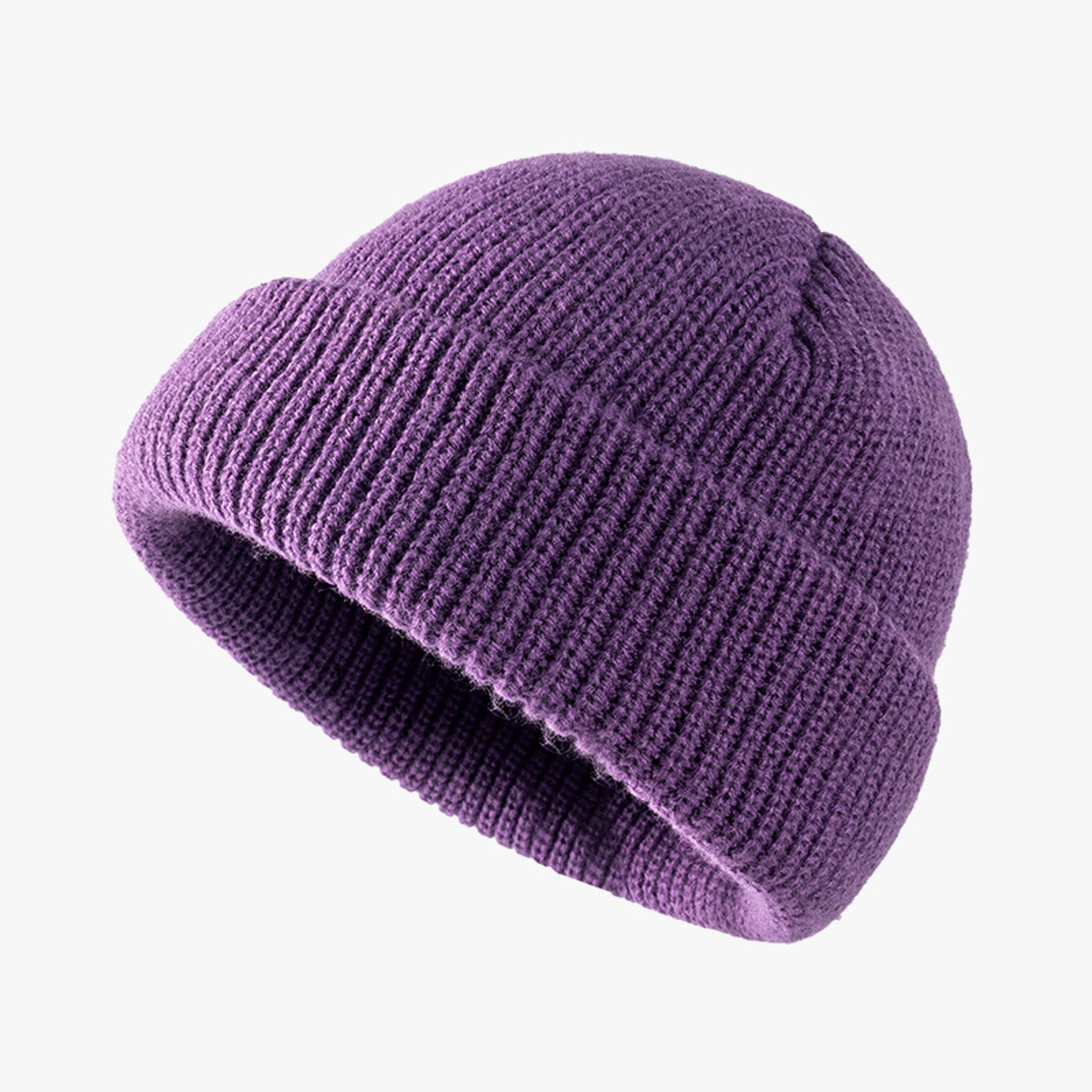 Warm Short Knit Beanie Unisex Winter Docker Hat – view 12