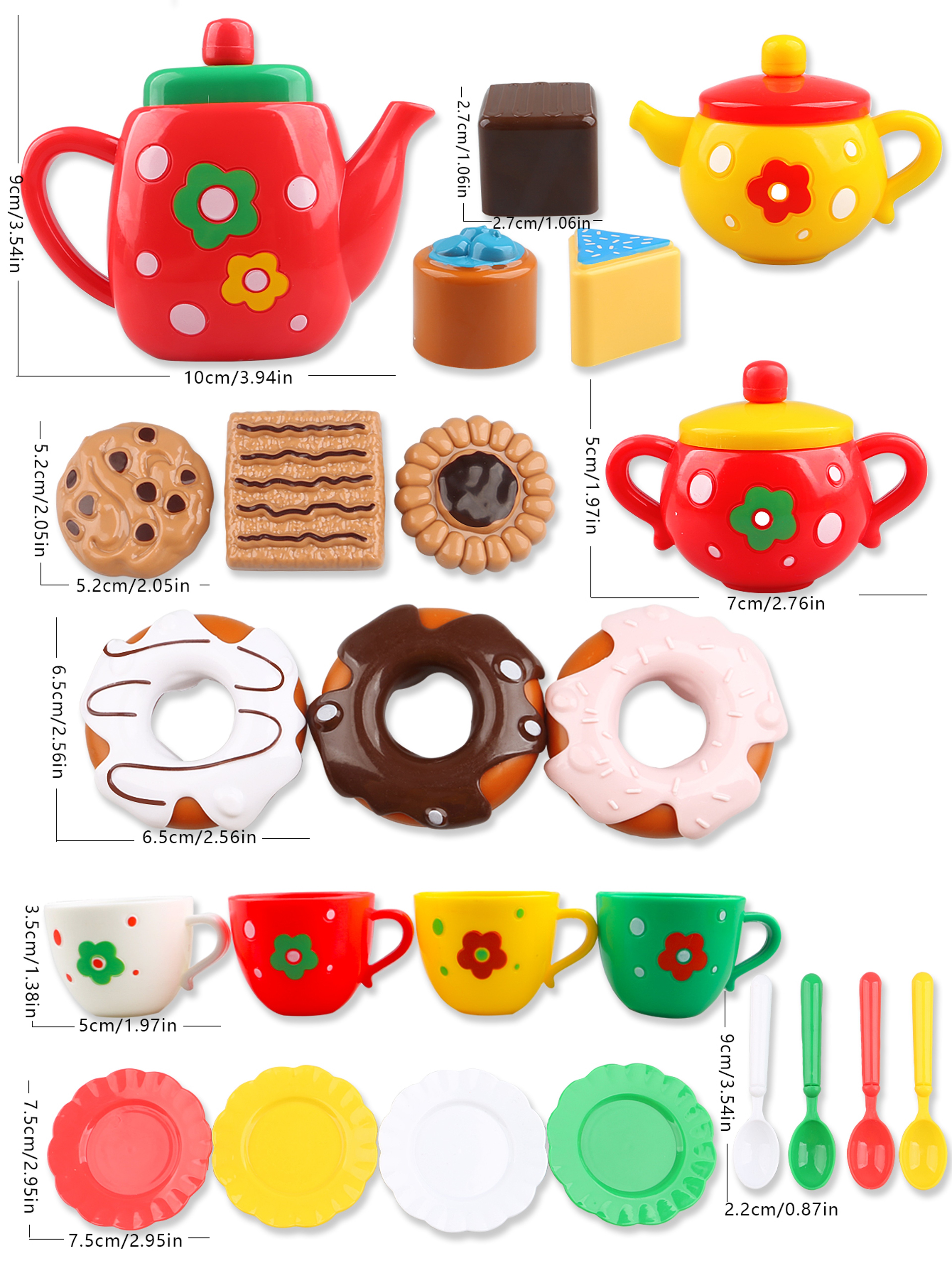 Kids Afternoon Tea Set Pretend Play Tea Party Dessert Kitchen Toy – view 7