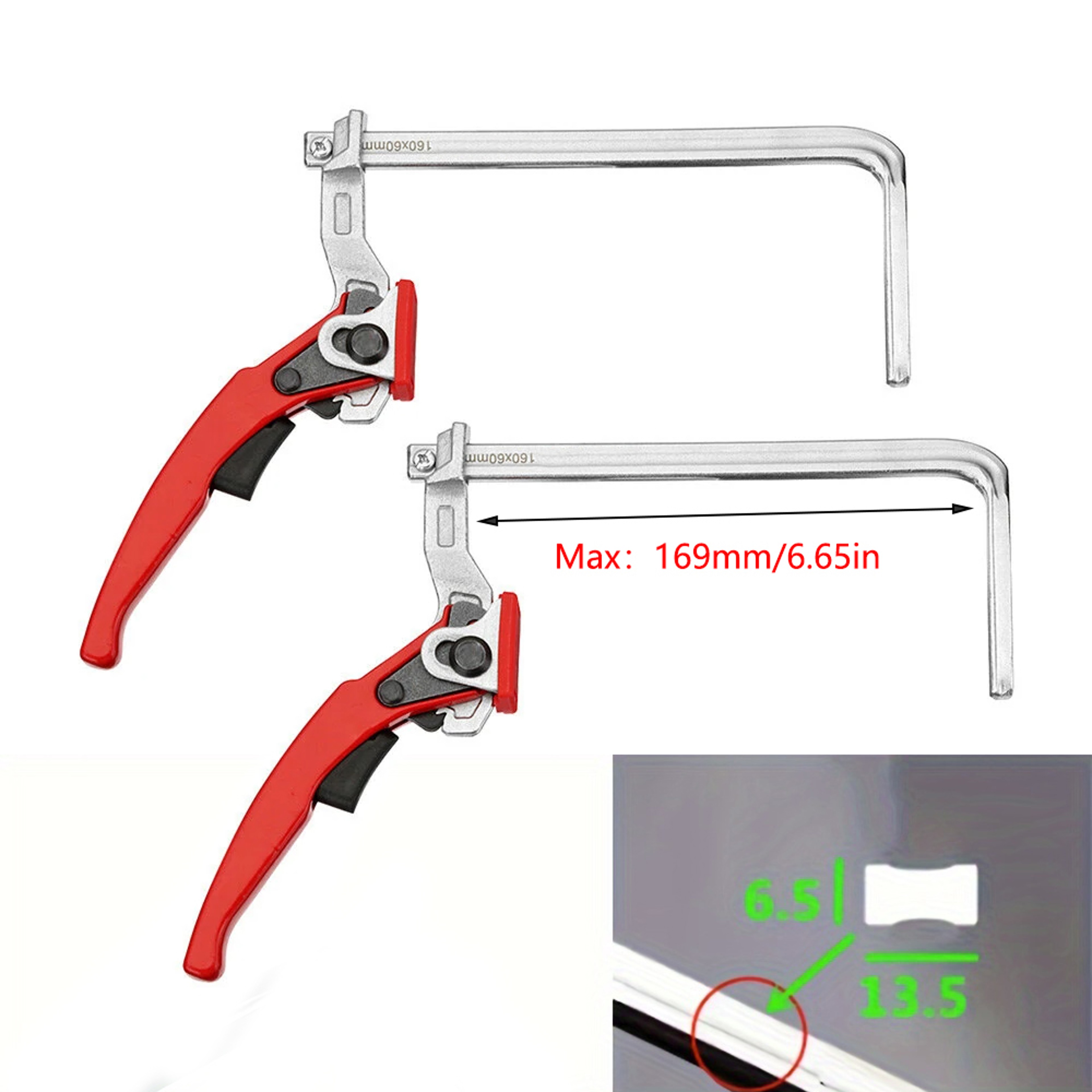 2PCS Quick Release Woodworking Guide Rail Clamp 160x60mm MFT Track Saw Clamp – view 5