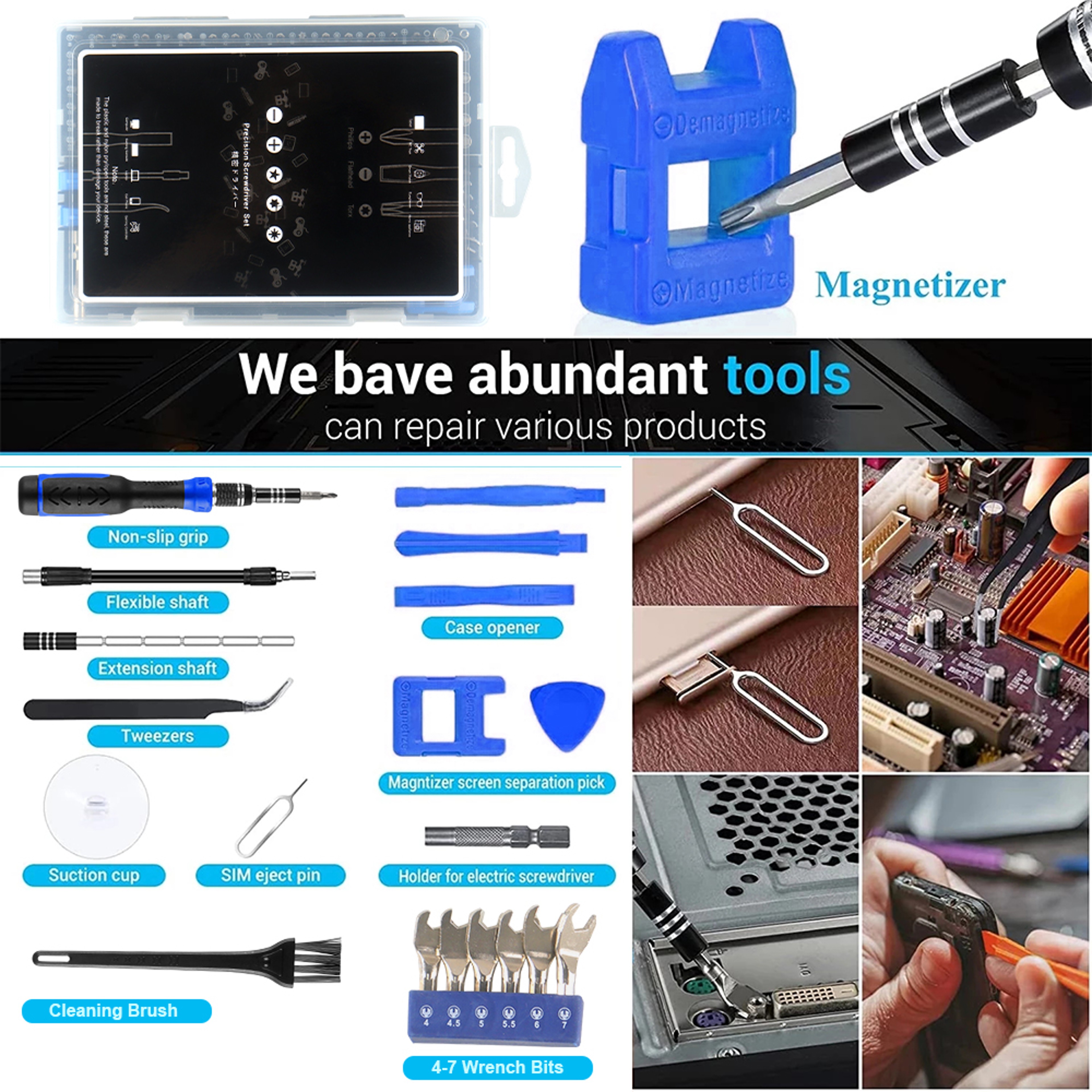160 in 1 Precision Screwdriver Set Electronics Computer and Phone Repair Kit – view 2