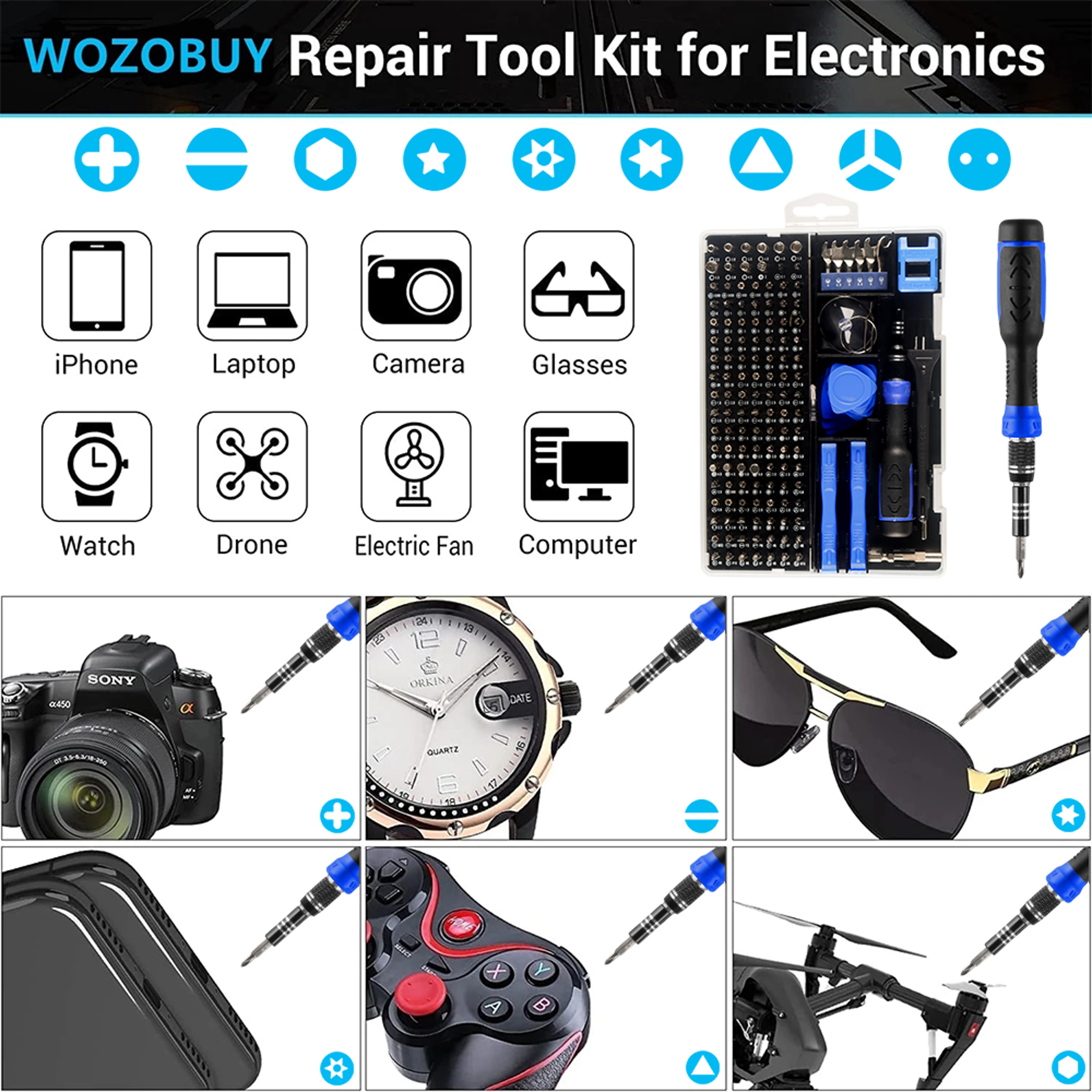 160 in 1 Precision Screwdriver Set Electronics Computer and Phone Repair Kit – view 5