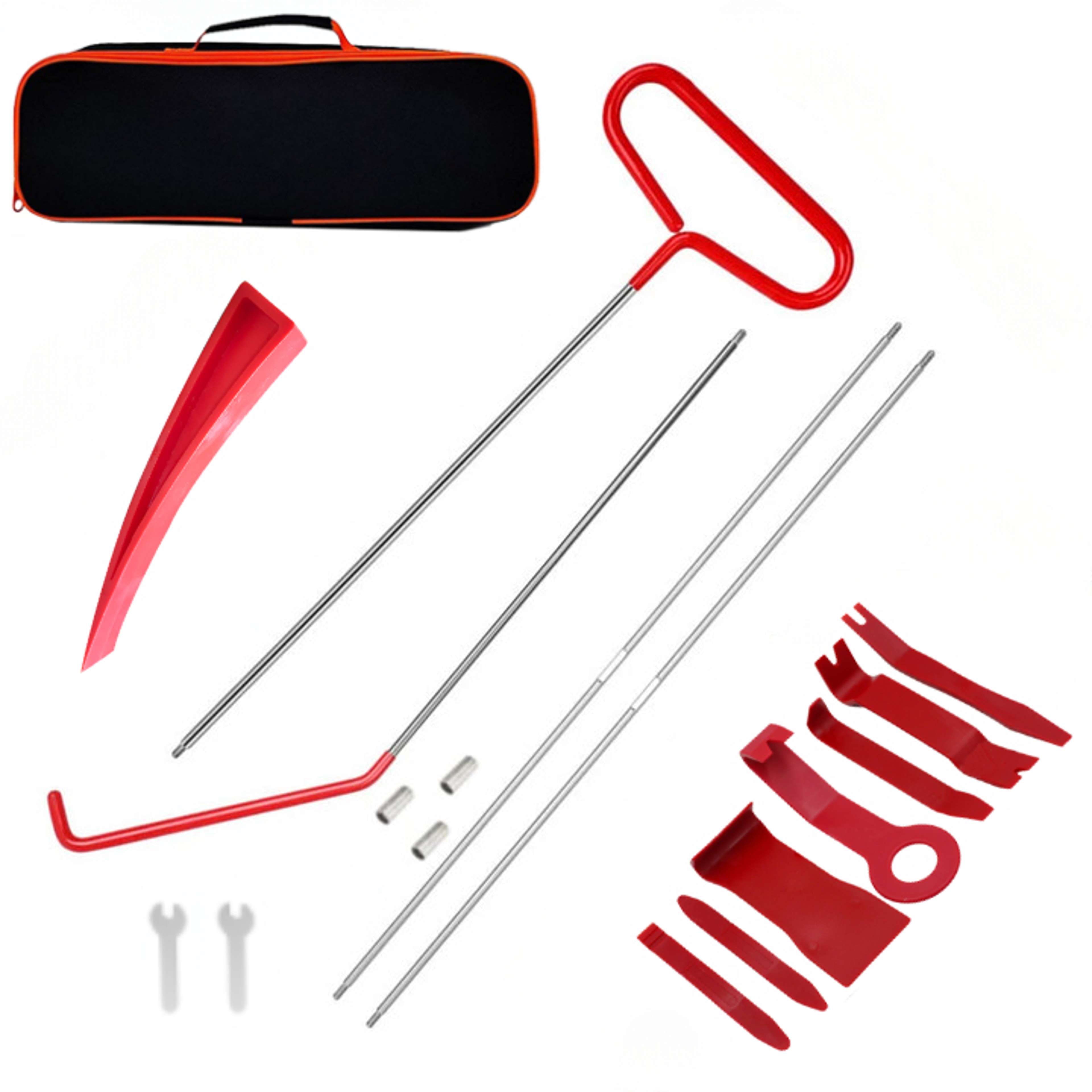 Car Door Tool Kit With Air Wedge Pump Long Reach Grabber And Trim Removal Tools 1