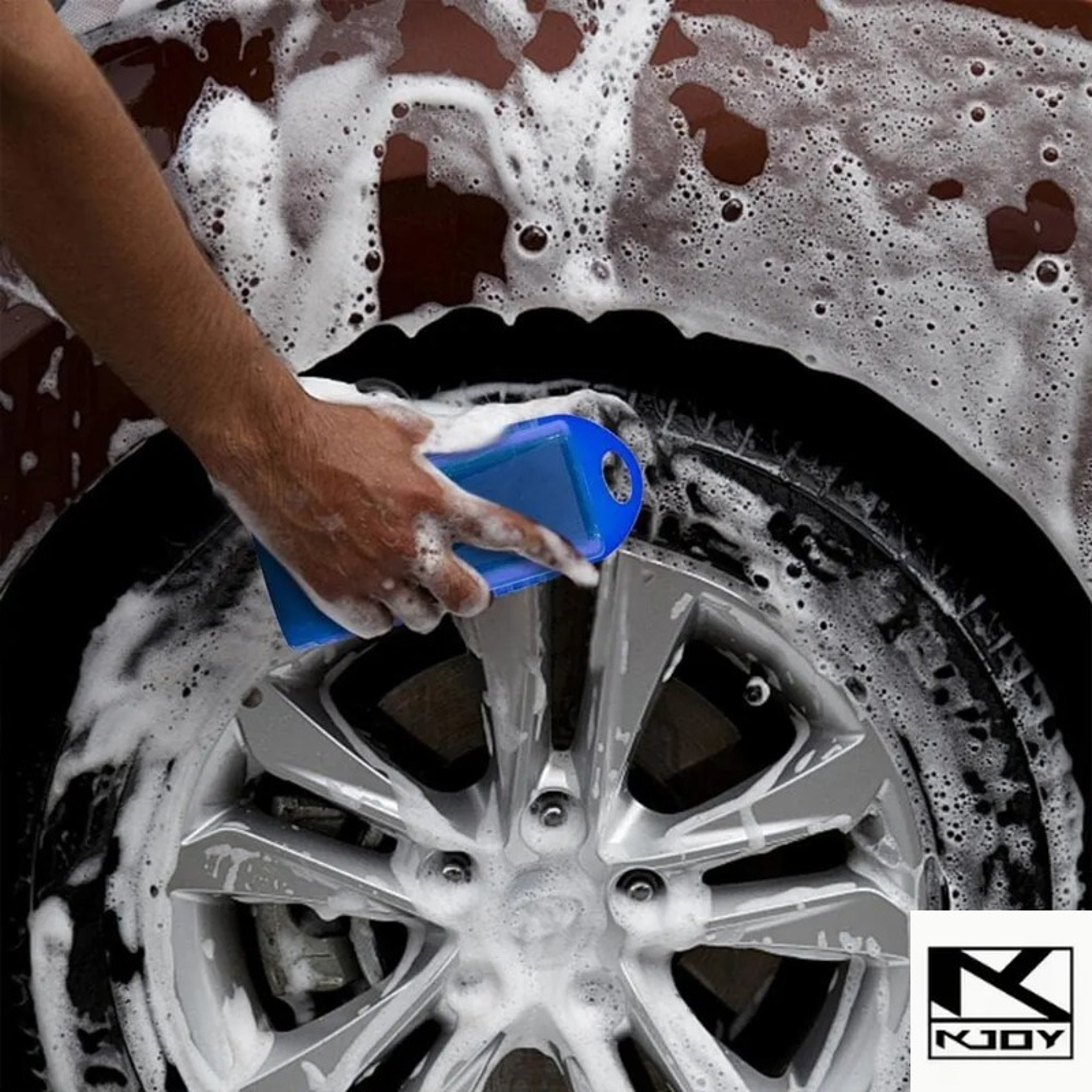 2PCS Wheel Cleaning Sponge Rim Detailing And Tire Polishing Pads 5