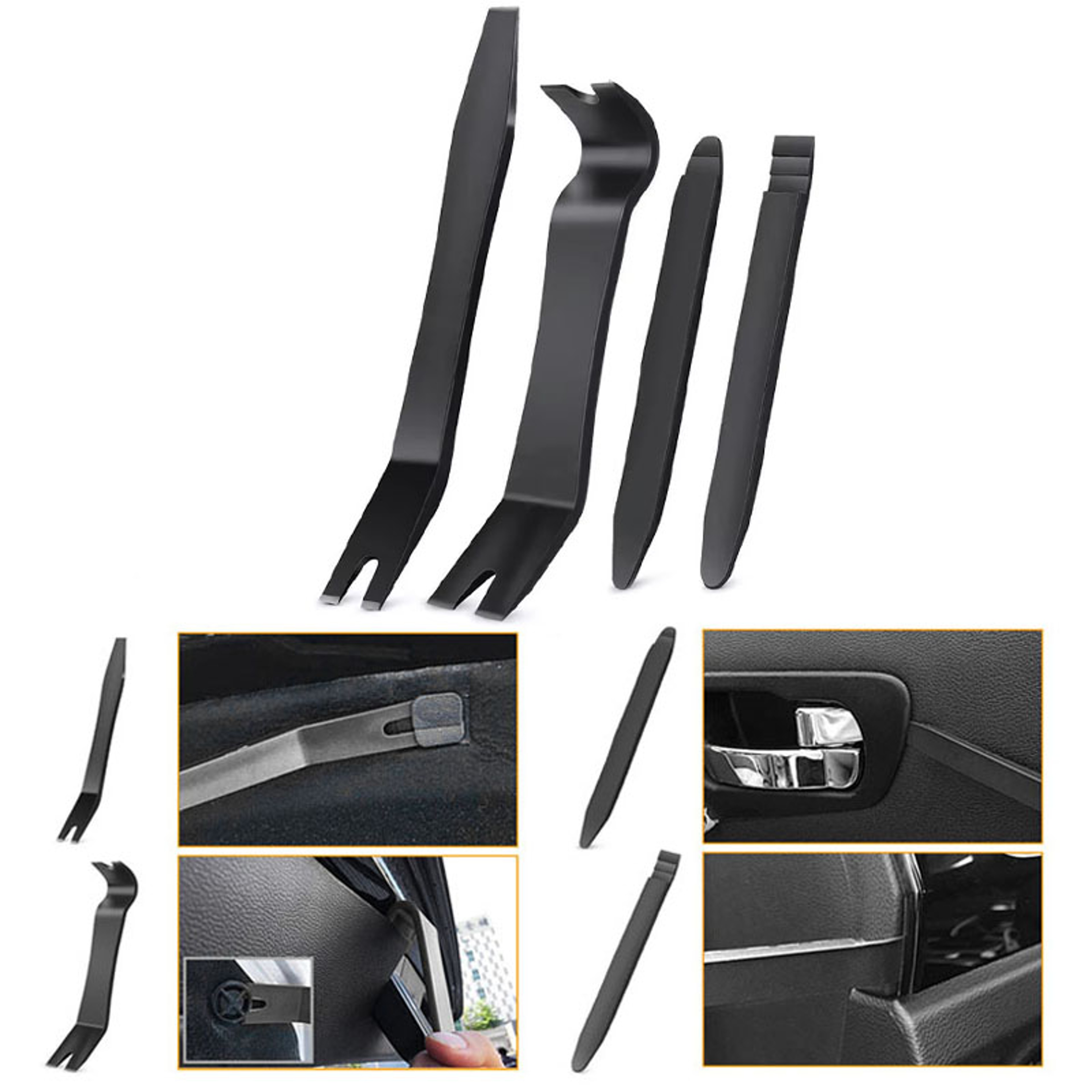 Universal Car Trim Removal Tool Kit No Scratch Pry Tools For Door Panels And Clips 2