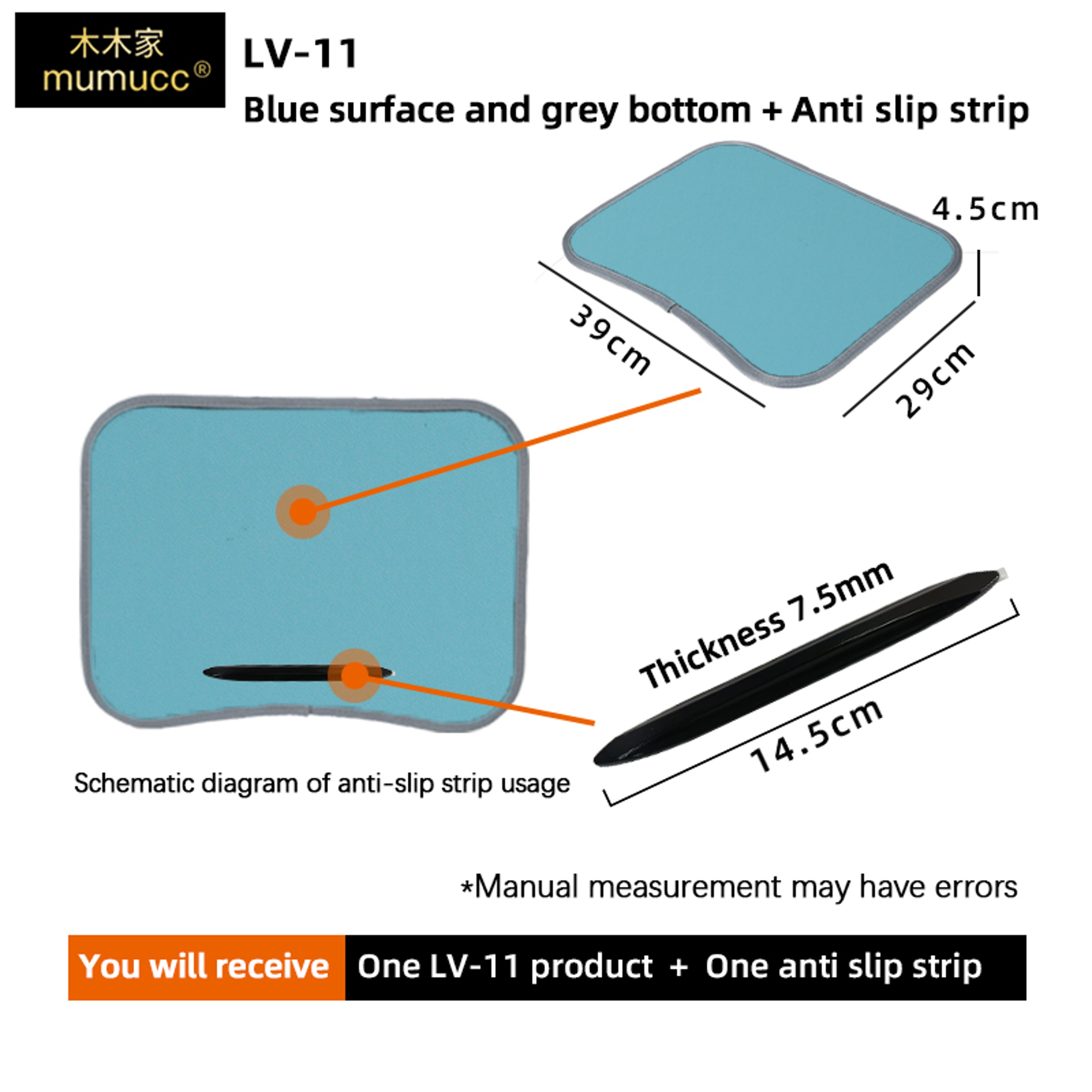 Portable Cushioned Laptop Lap Desk With Hard Mouse Pad And Wood Tray 12