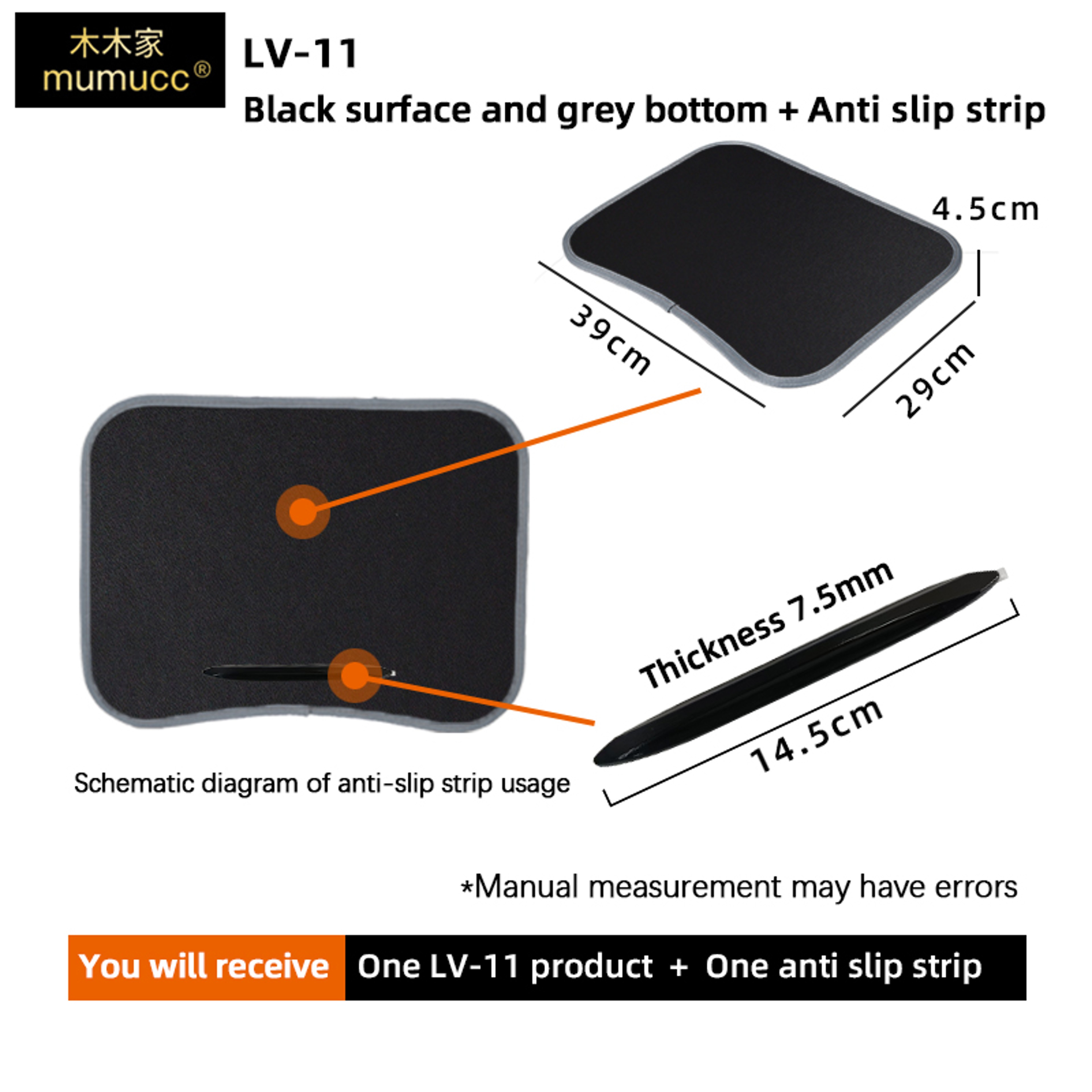 Portable Cushioned Laptop Lap Desk With Hard Mouse Pad And Wood Tray 24
