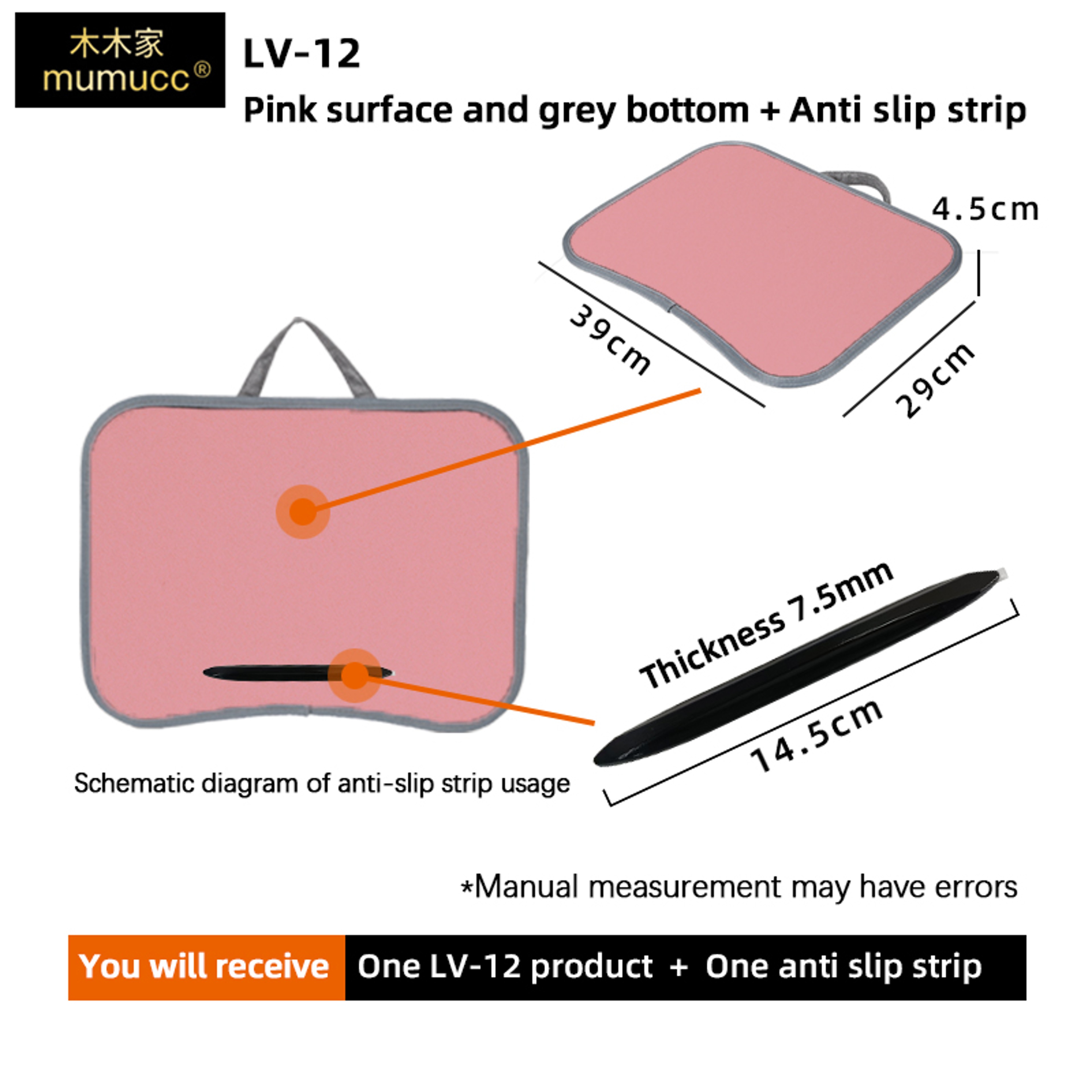 Portable Cushioned Laptop Lap Desk With Hard Mouse Pad And Wood Tray 22
