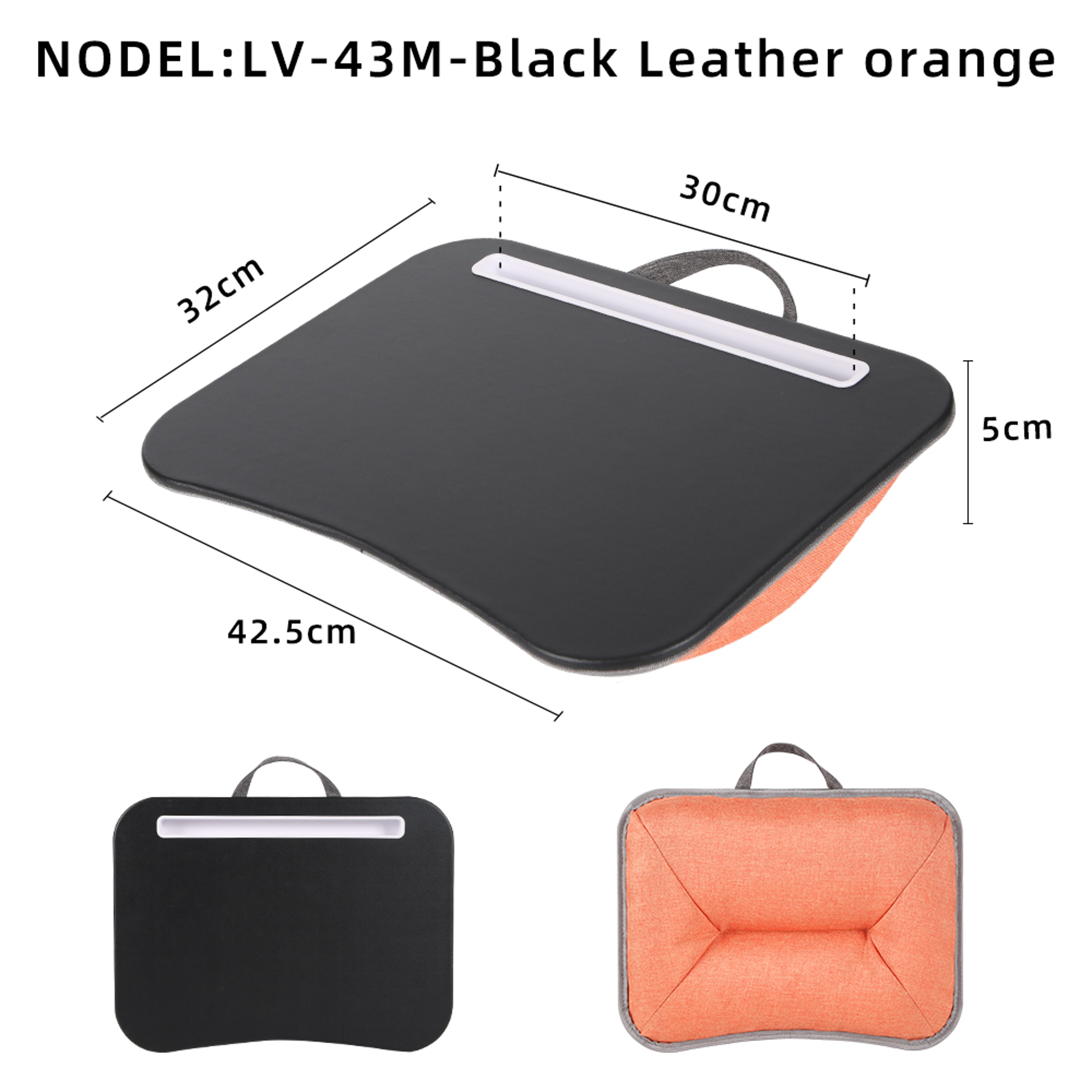 Portable Cushioned Laptop Lap Desk With Hard Mouse Pad And Wood Tray 30