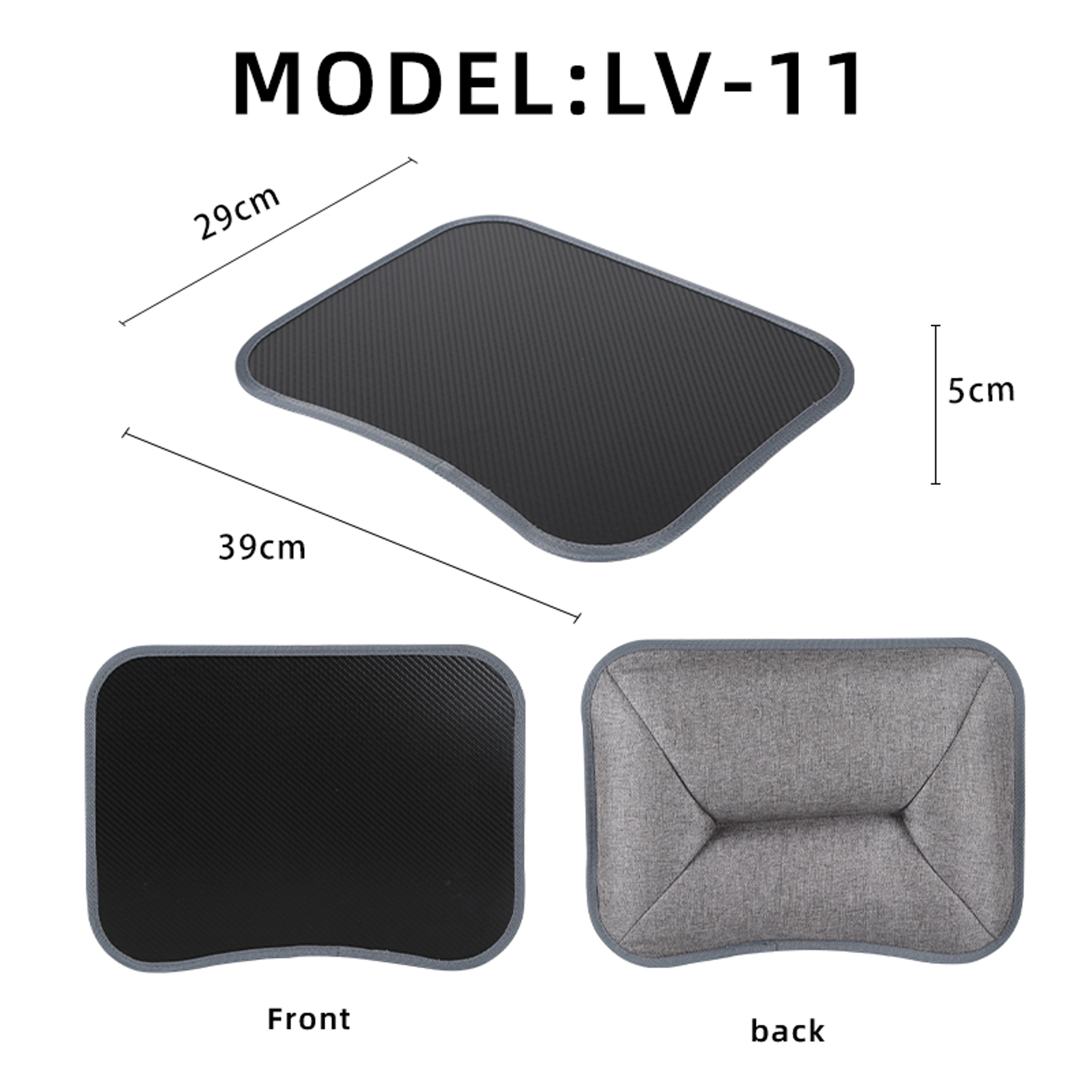 Portable Cushioned Laptop Lap Desk With Hard Mouse Pad And Wood Tray 33