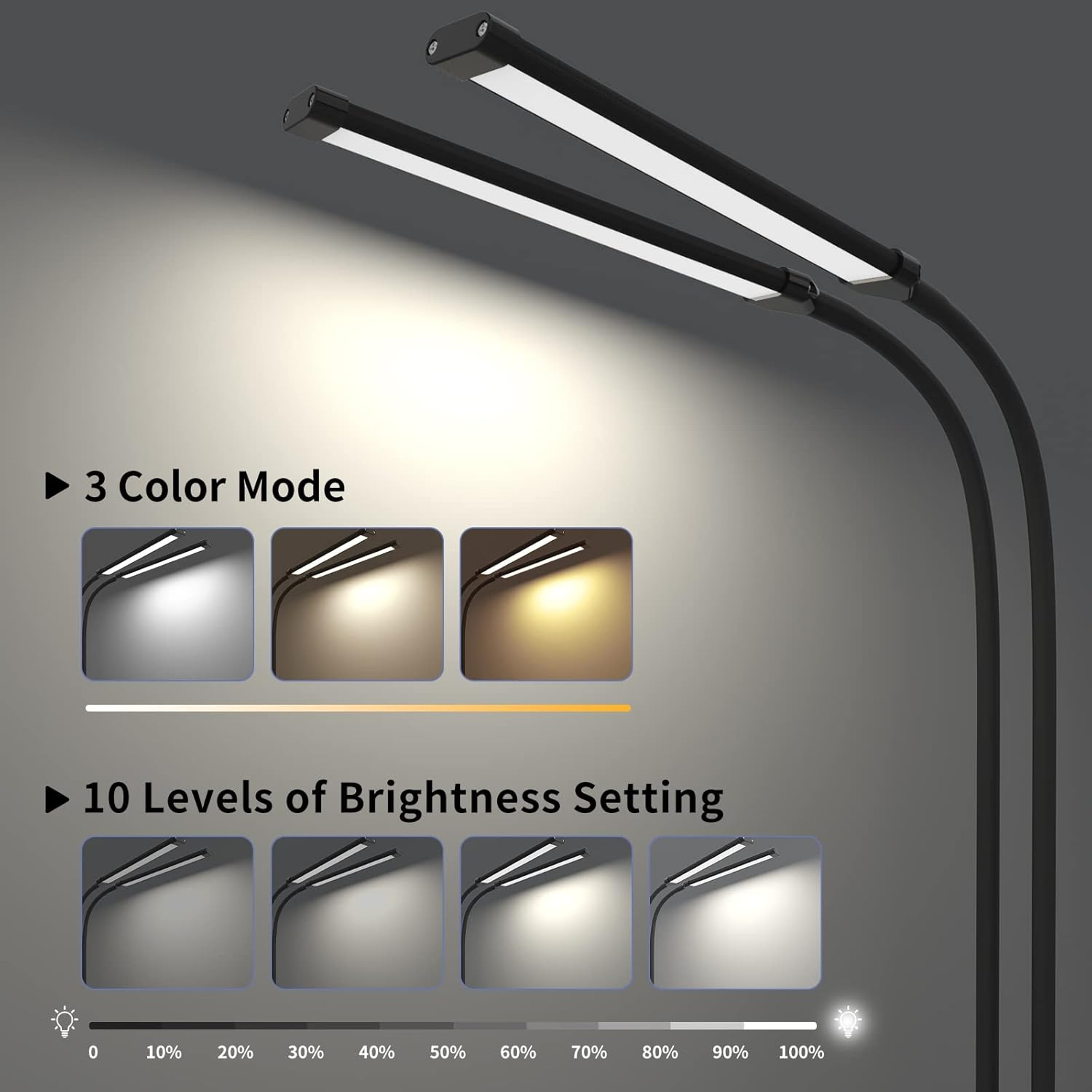 Eye Care LED Clip On Desk Lamp with Timer Adjustable Reading Light – view 2