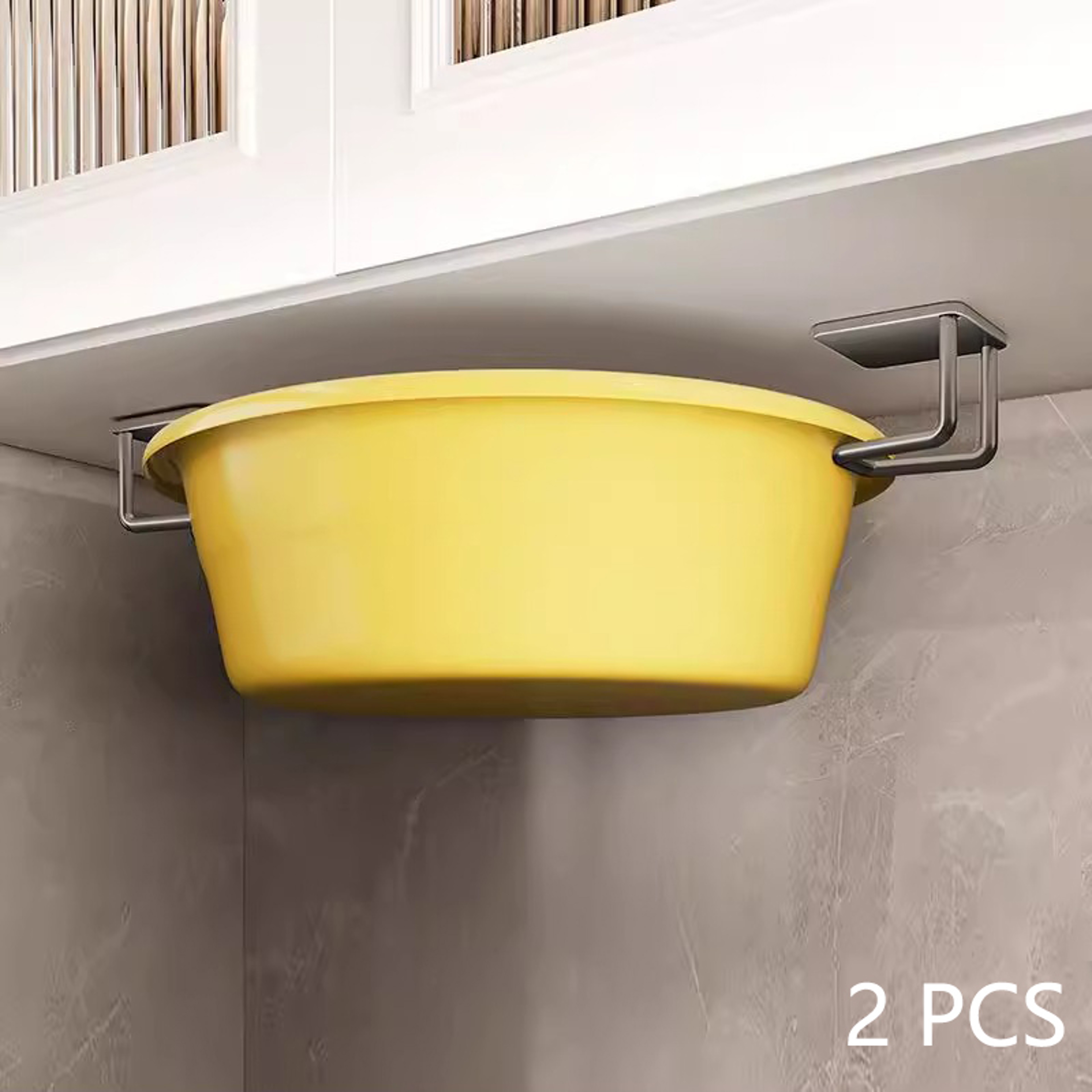 YM Wall Mounted Pot Lid Rack No Drill Cutting Board Organizer 12