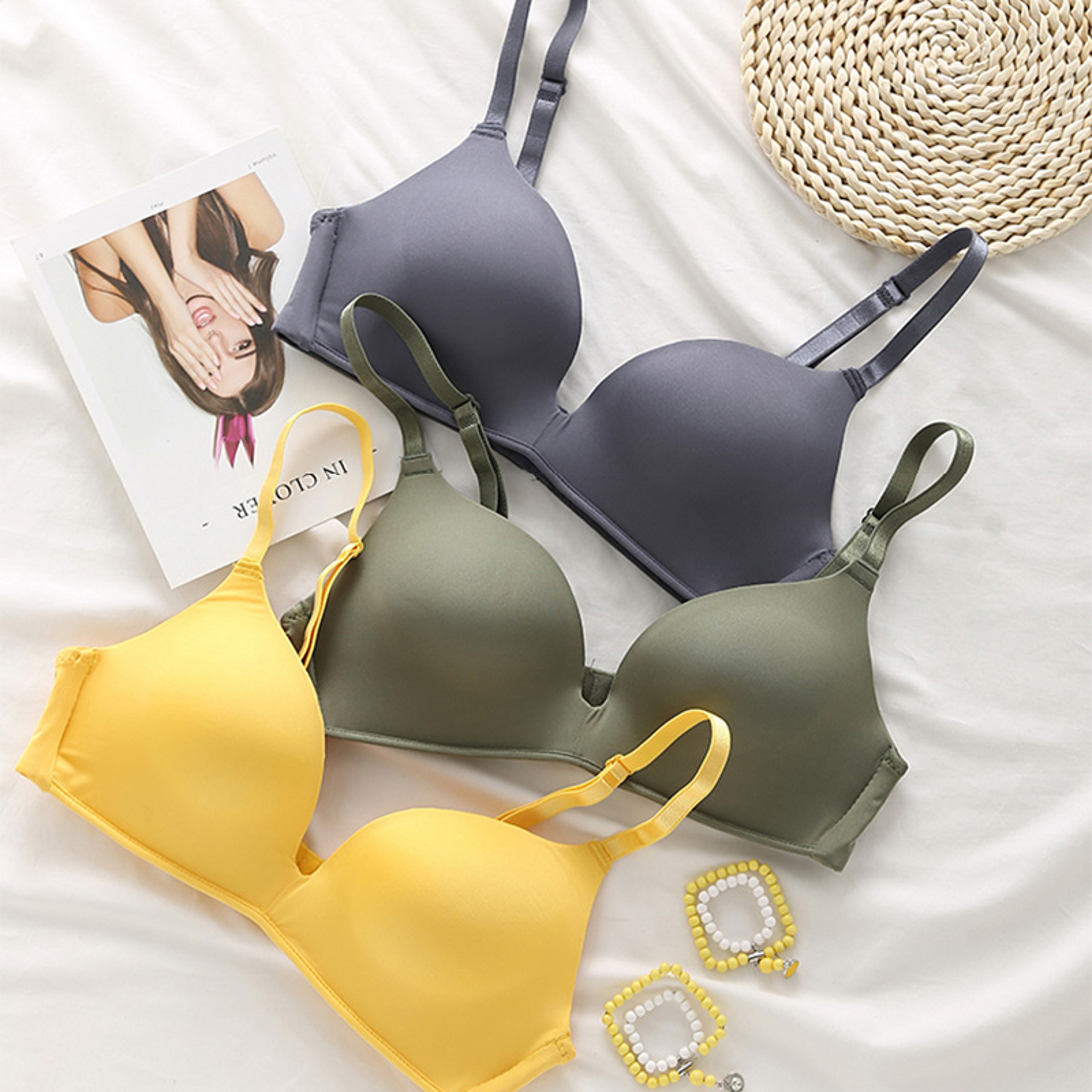 Seamless Wire Free Push Up Bra with Adjustable Straps – view 2