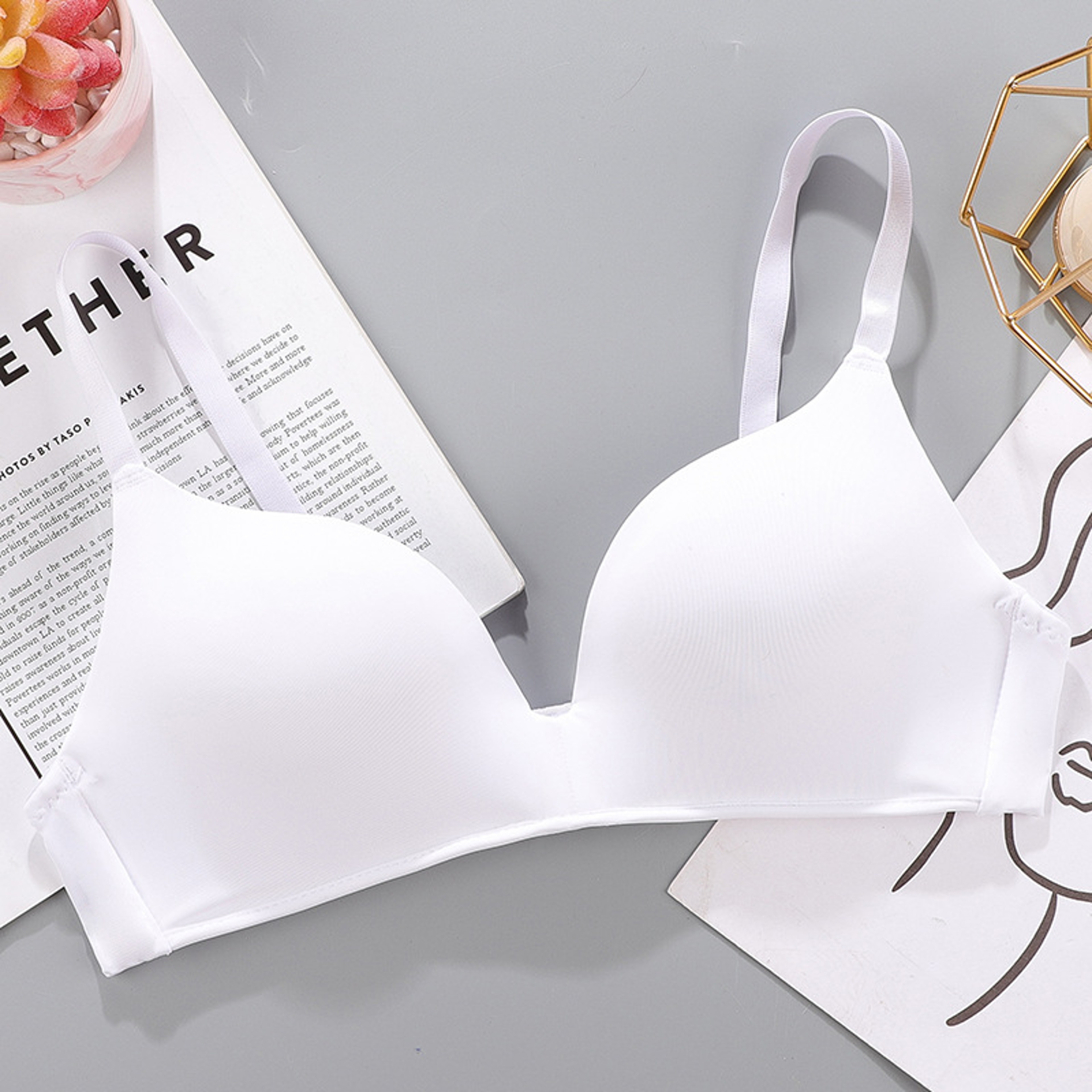 Seamless Wire Free Push Up Bra with Adjustable Straps – view 10