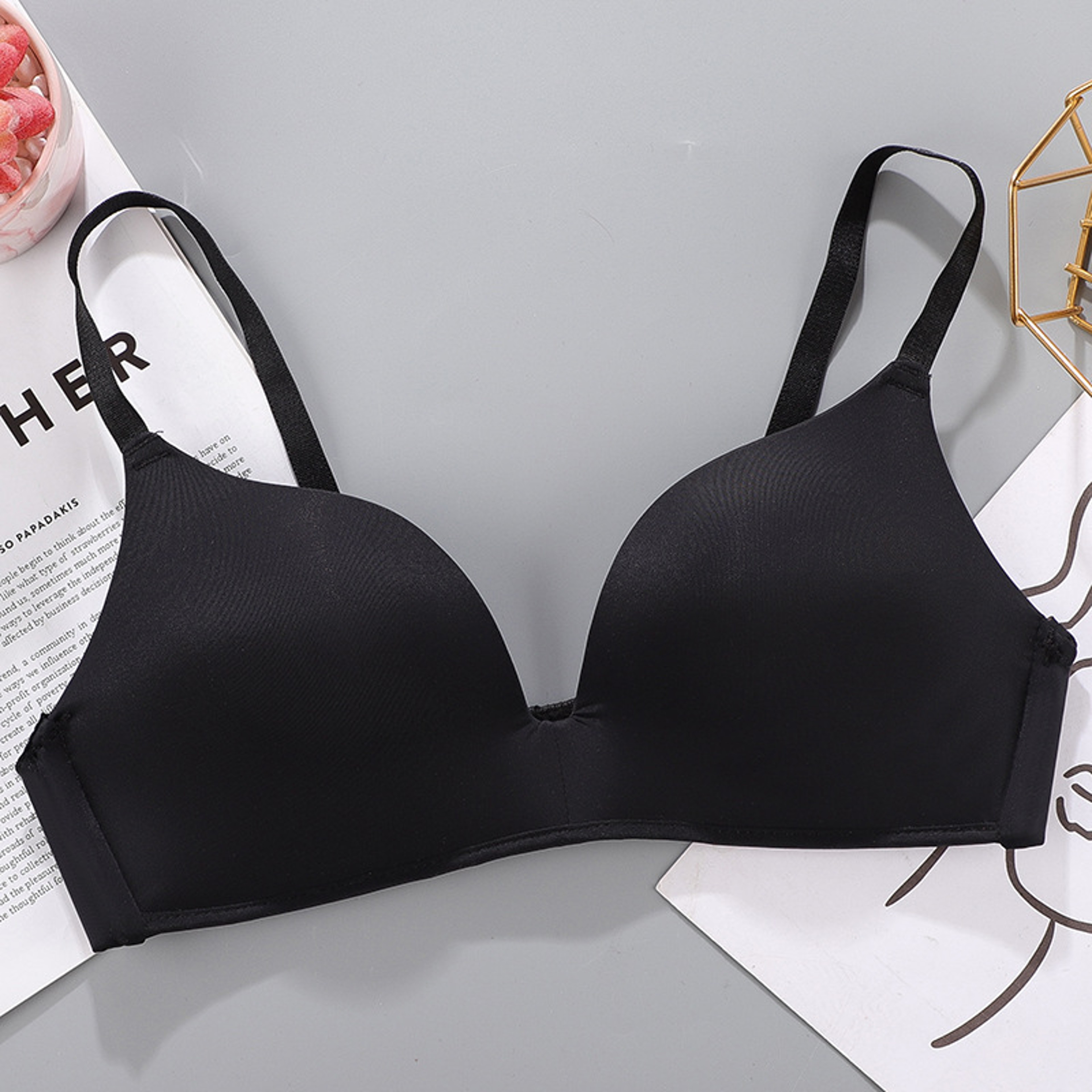 Seamless Wire Free Push Up Bra with Adjustable Straps – view 11