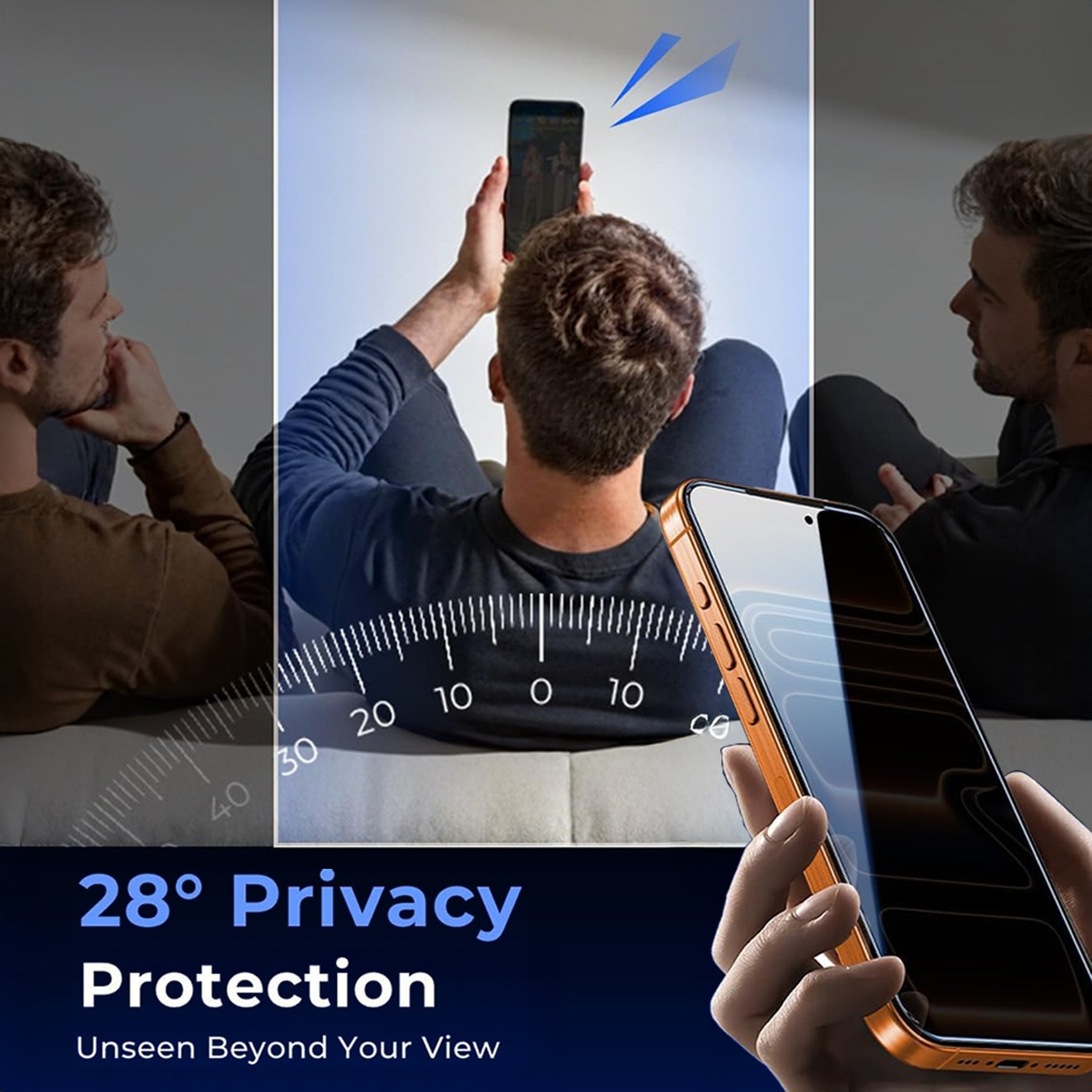 Privacy Tempered Glass Screen Protector with Dust-Free Alignment Installation Kit – view 2