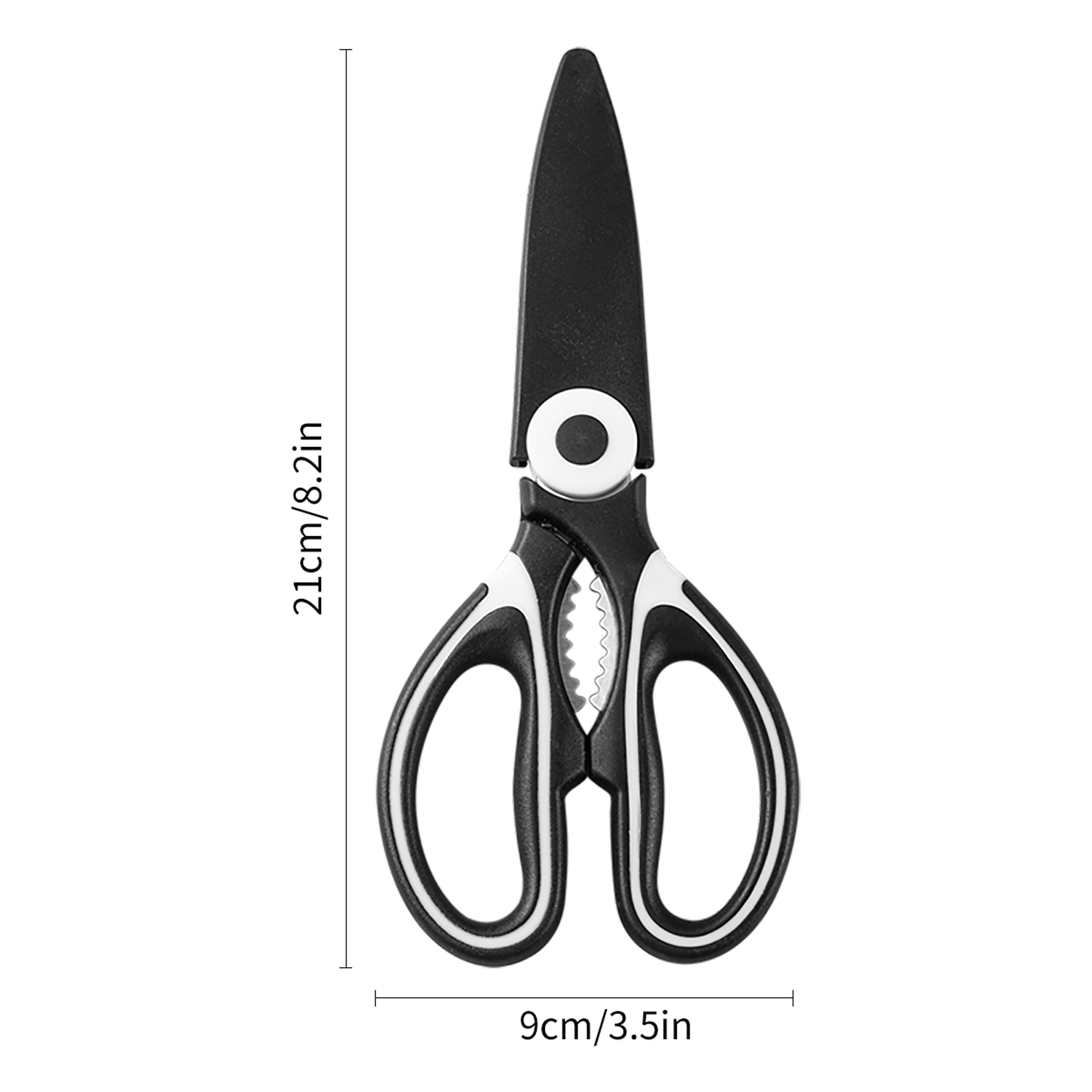 Multifunctional Stainless Steel Kitchen Scissors With Plastic Handles For Meat And Vegetables 6