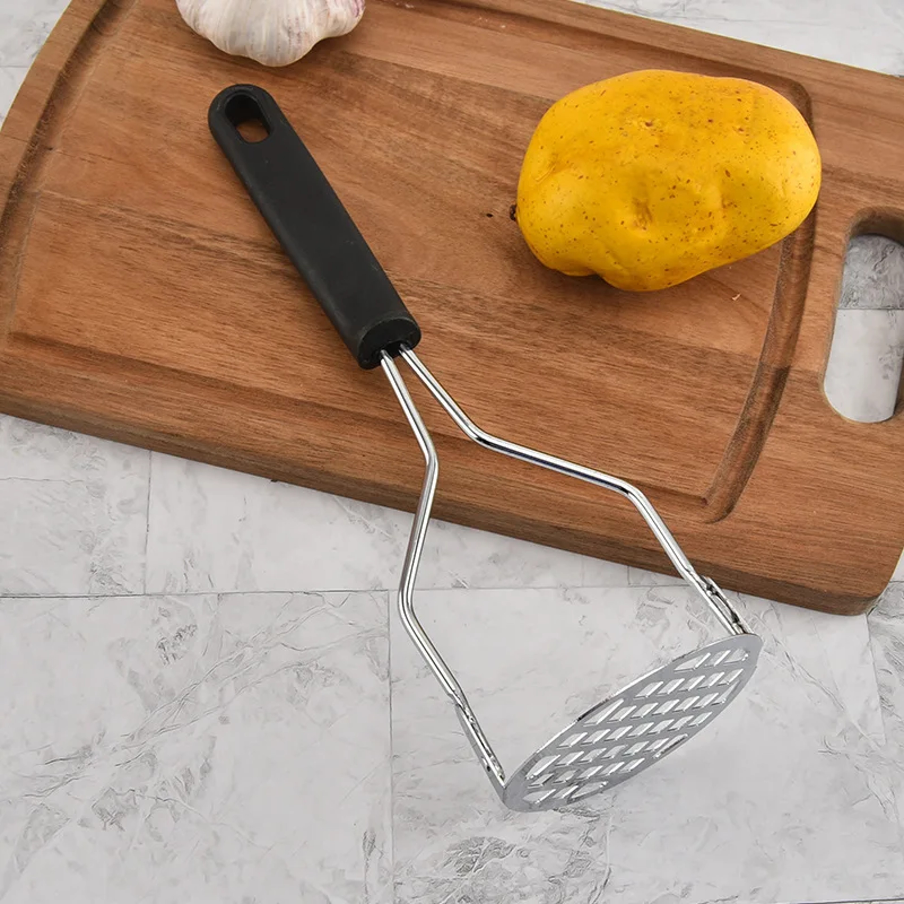Stainless Steel Potato Masher and Vegetable Crusher for Smooth Purees – view 2
