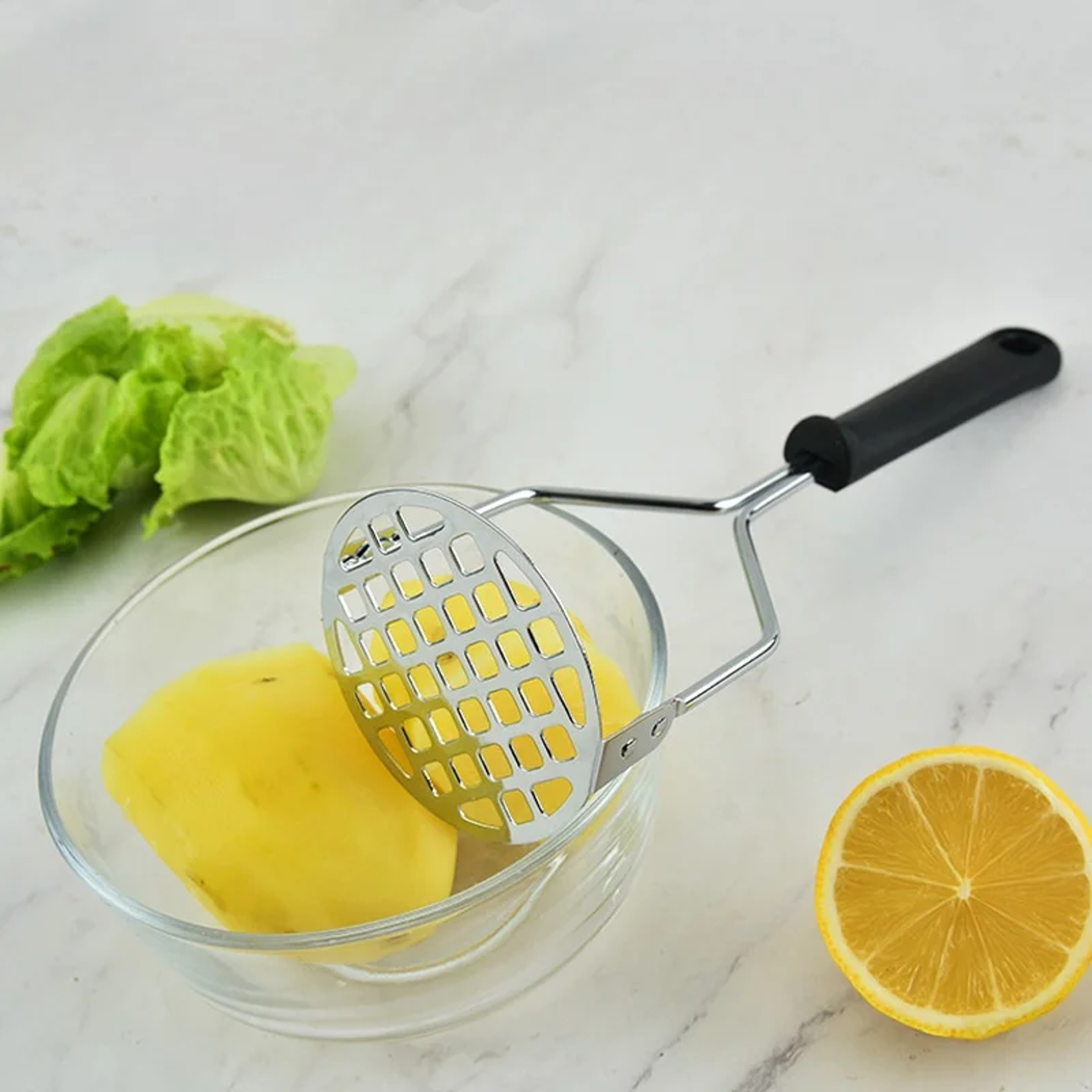 Stainless Steel Potato Masher and Vegetable Crusher for Smooth Purees – view 4