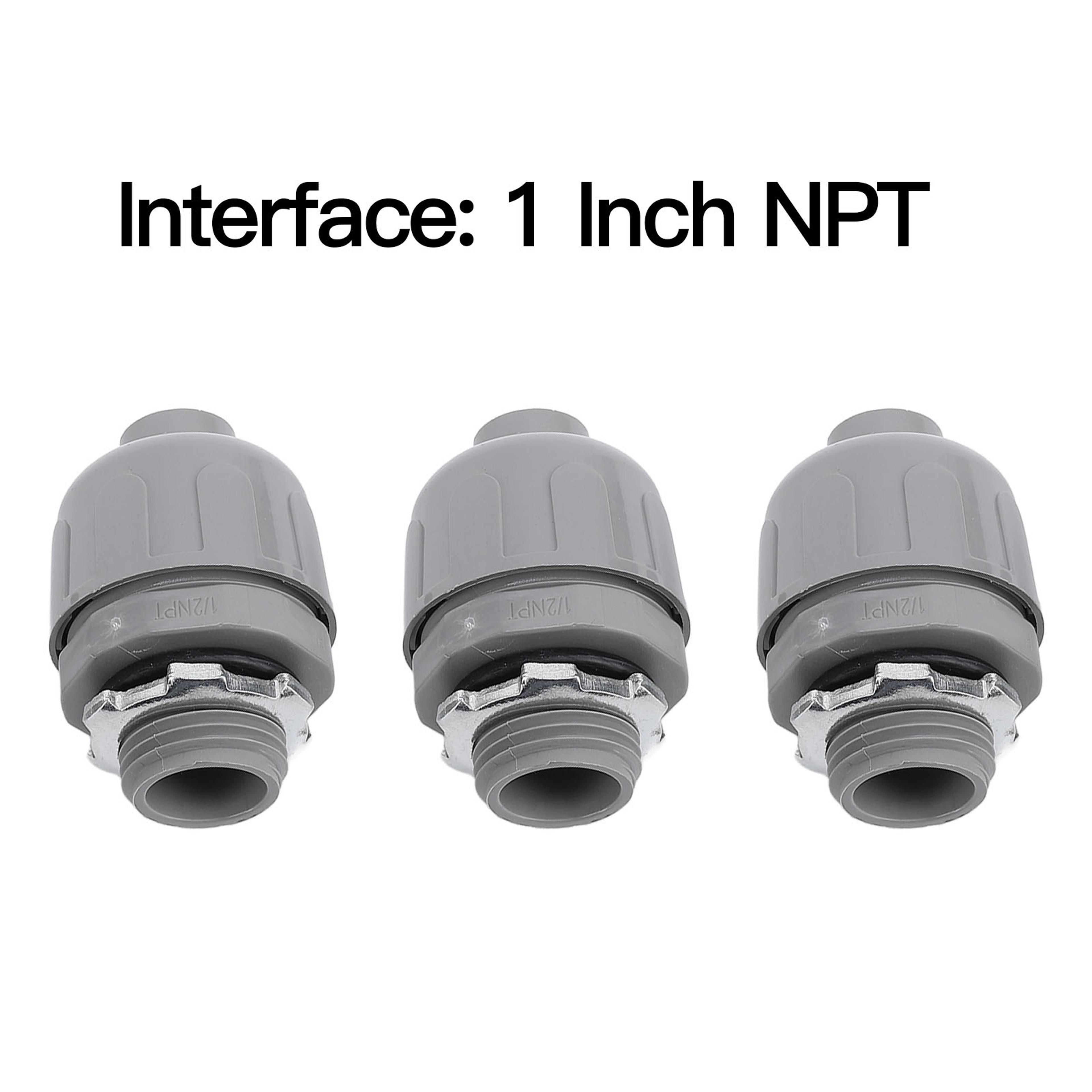 10-Pack Liquid Tight Conduit Connectors – 1 Inch NPT Nylon 6 Electrical Fittings – view 6