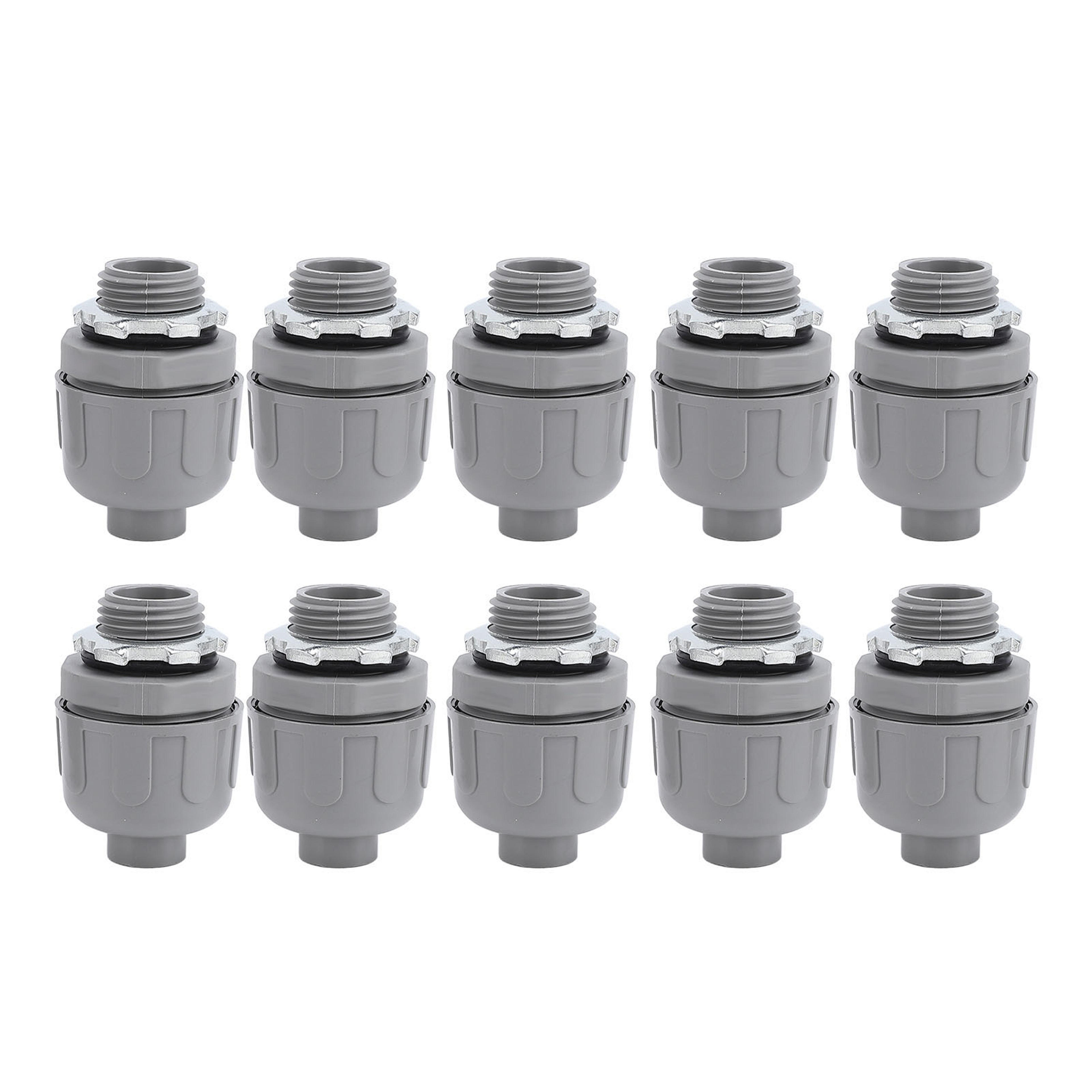 10-Pack Liquid Tight Conduit Connectors – 1 Inch NPT Nylon 6 Electrical Fittings – view 7