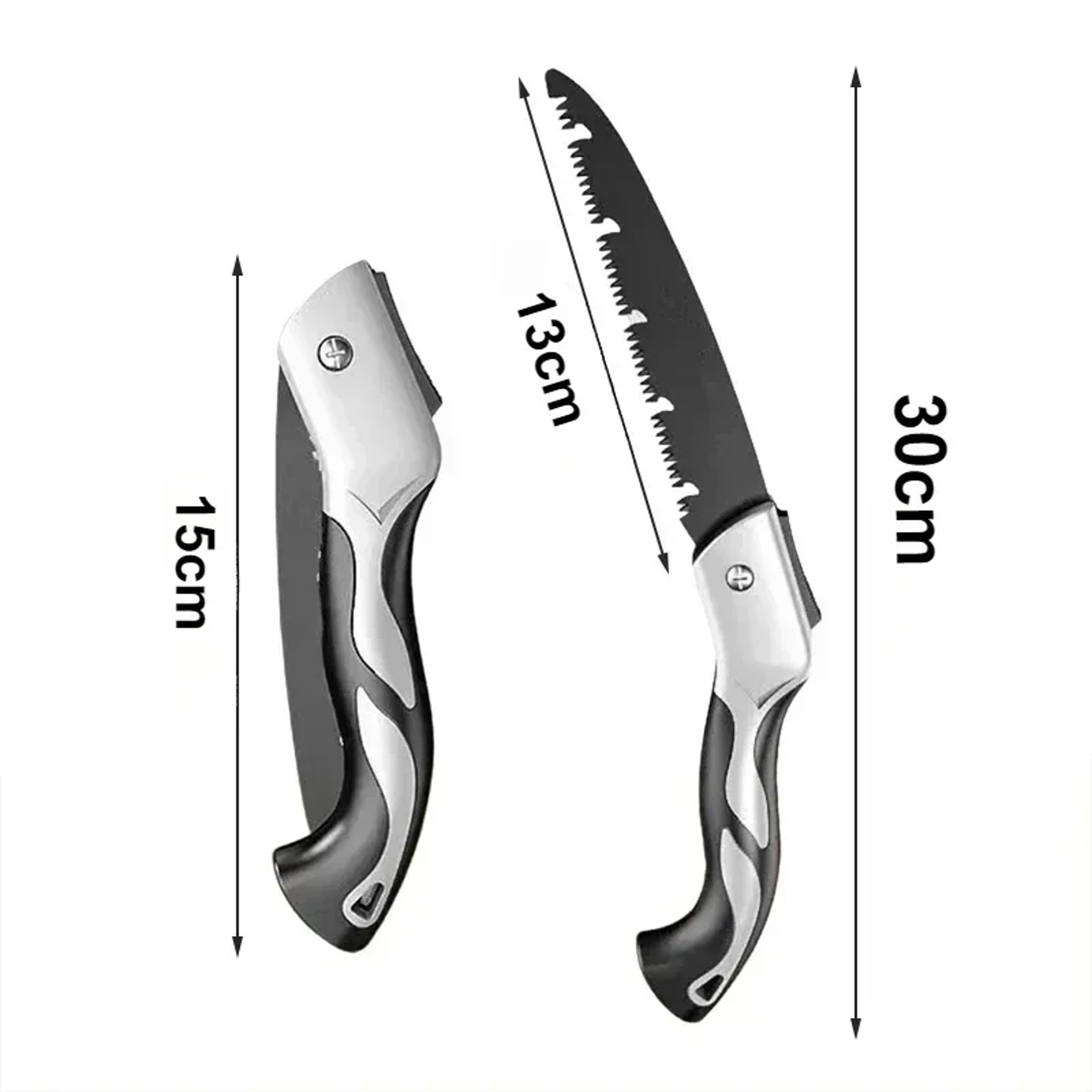 Folding Hand Saw – Portable Metal Pruning Saw for Gardening and Wood Cutting – view 11