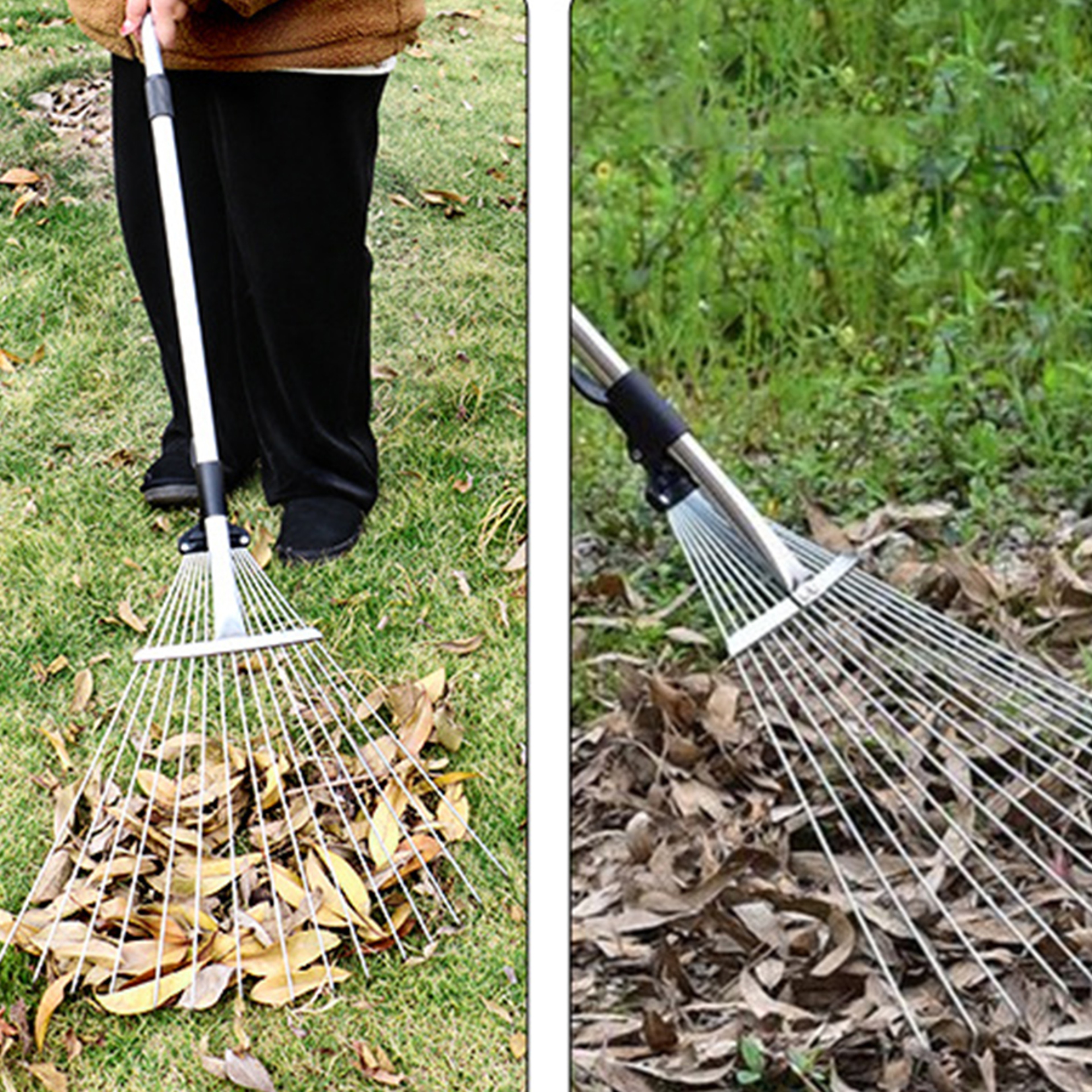 Steel Garden Rake for Soil Leveling Sand Spreading and Lawn Maintenance – view 5
