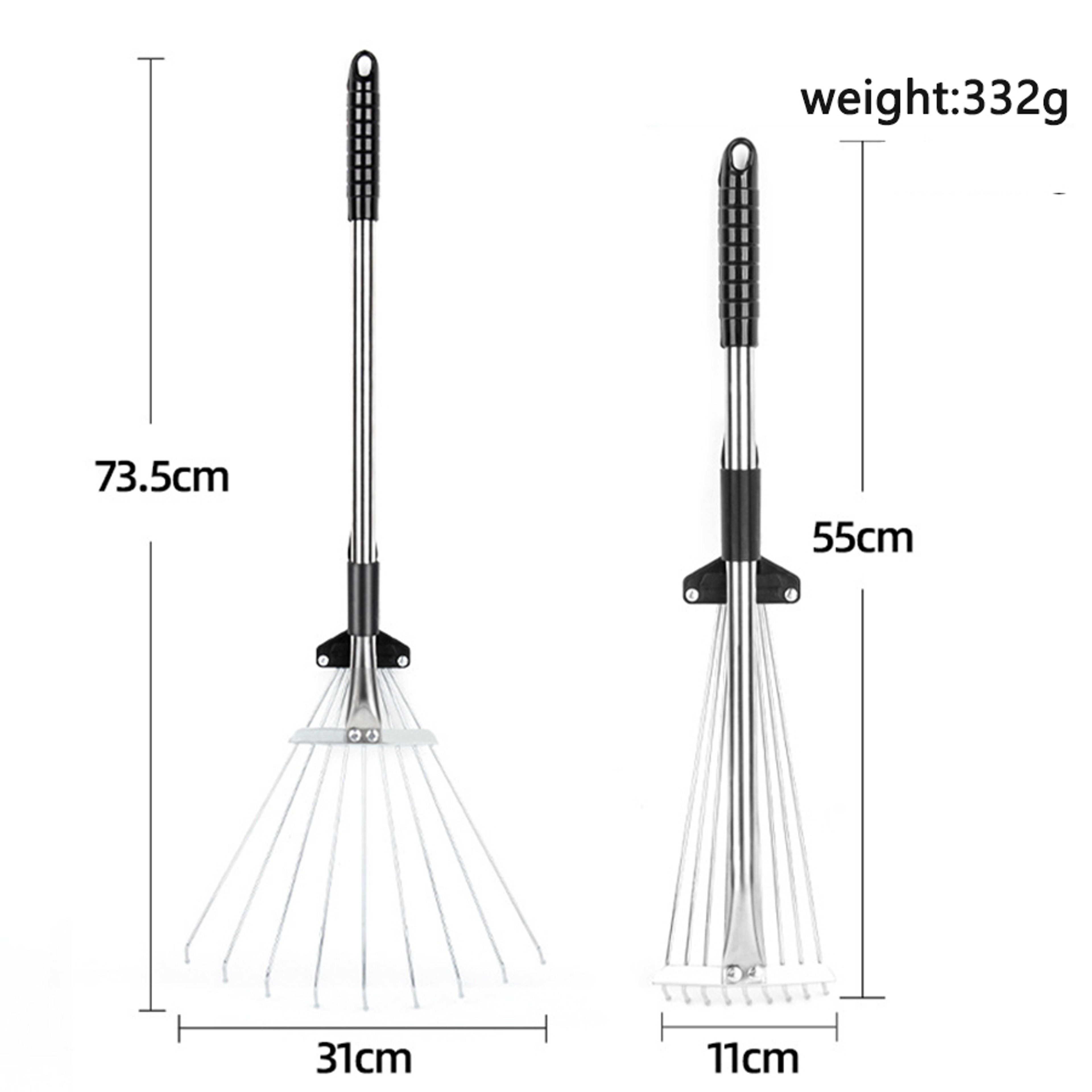 Steel Garden Rake for Soil Leveling Sand Spreading and Lawn Maintenance – view 6