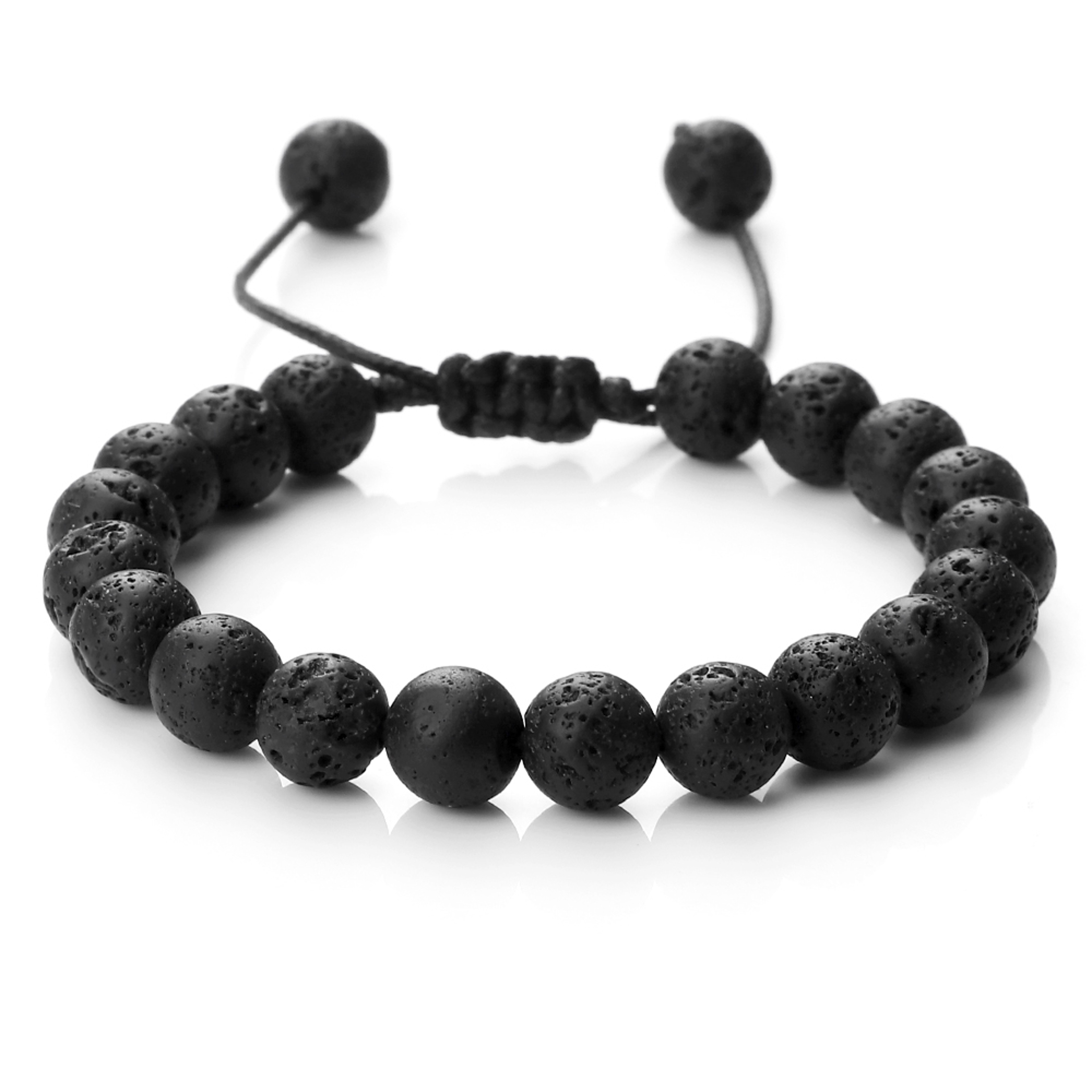 Adjustable Couples Bracelets With 8mm Beads And Braided Macrame Design 1