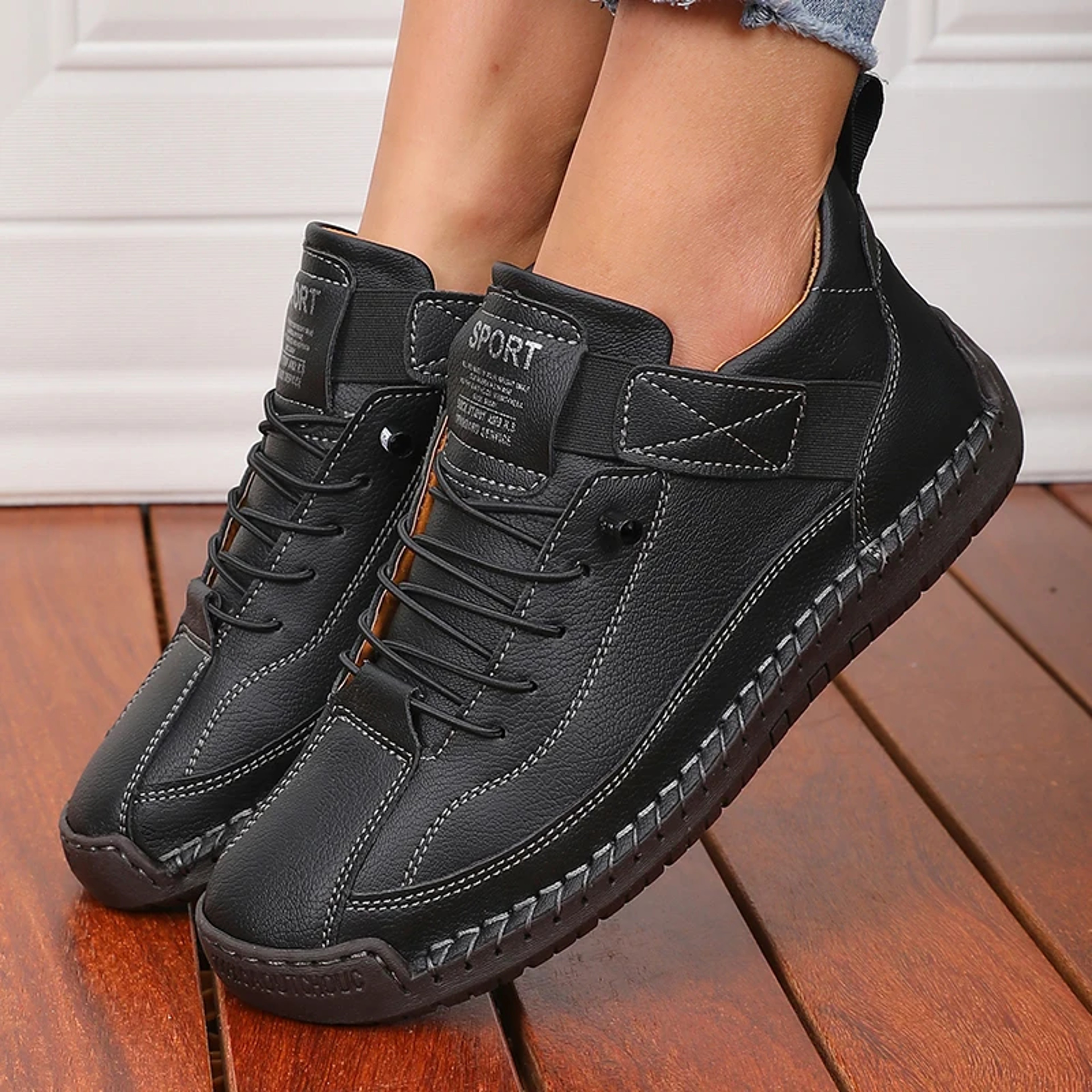 Women's British Retro Ankle Boots with Lace-Up Closure and Non-Slip Rubber Sole – view 2
