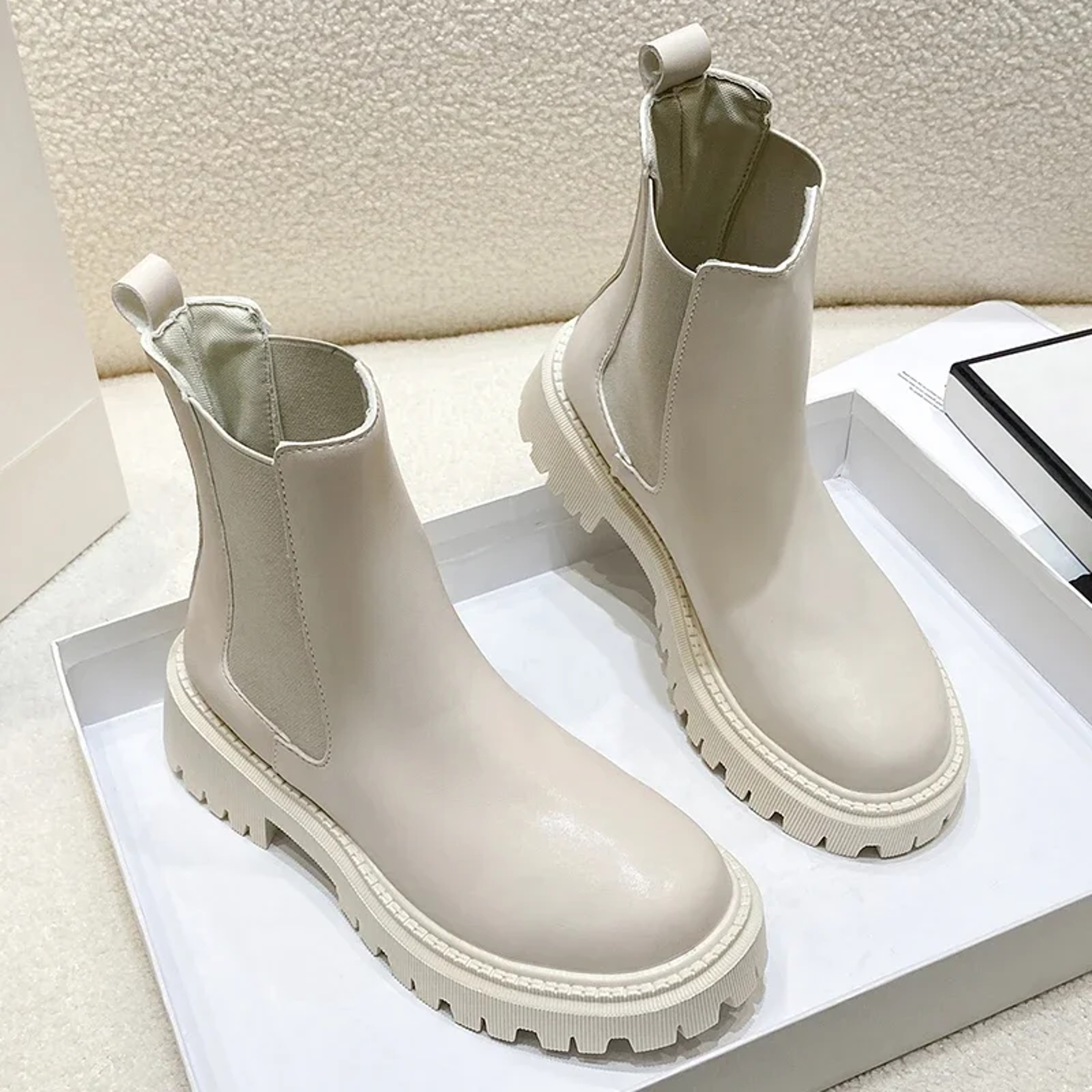 Womens Waterproof MidCalf Winter Boots With Thick Platform Soles 2