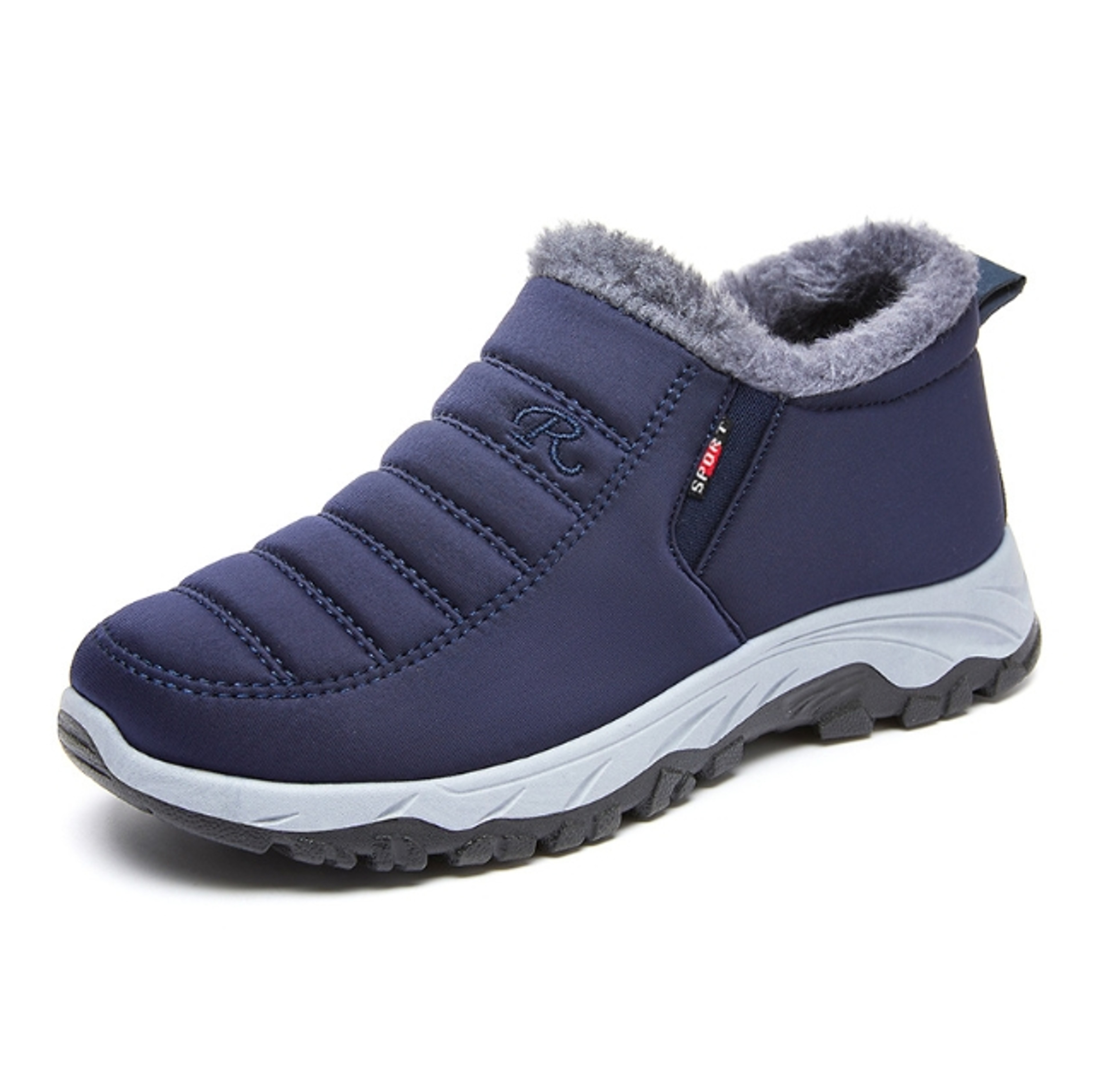 Womens Winter SlipOn Ankle Boots With Plush Lining And Rubber Sole 0