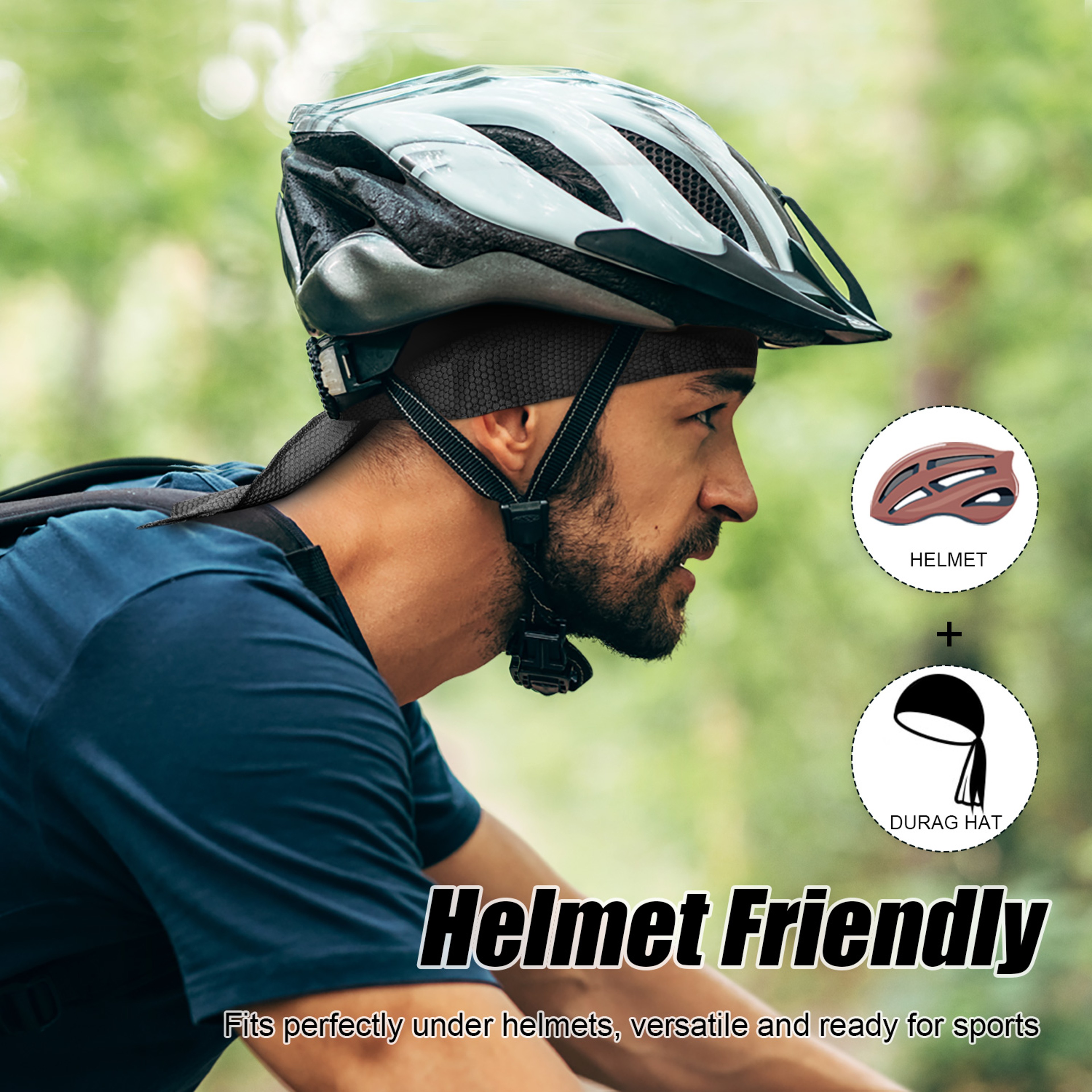 QuickDry Cycling Cap With Breathable Mesh And Adjustable Fit 1