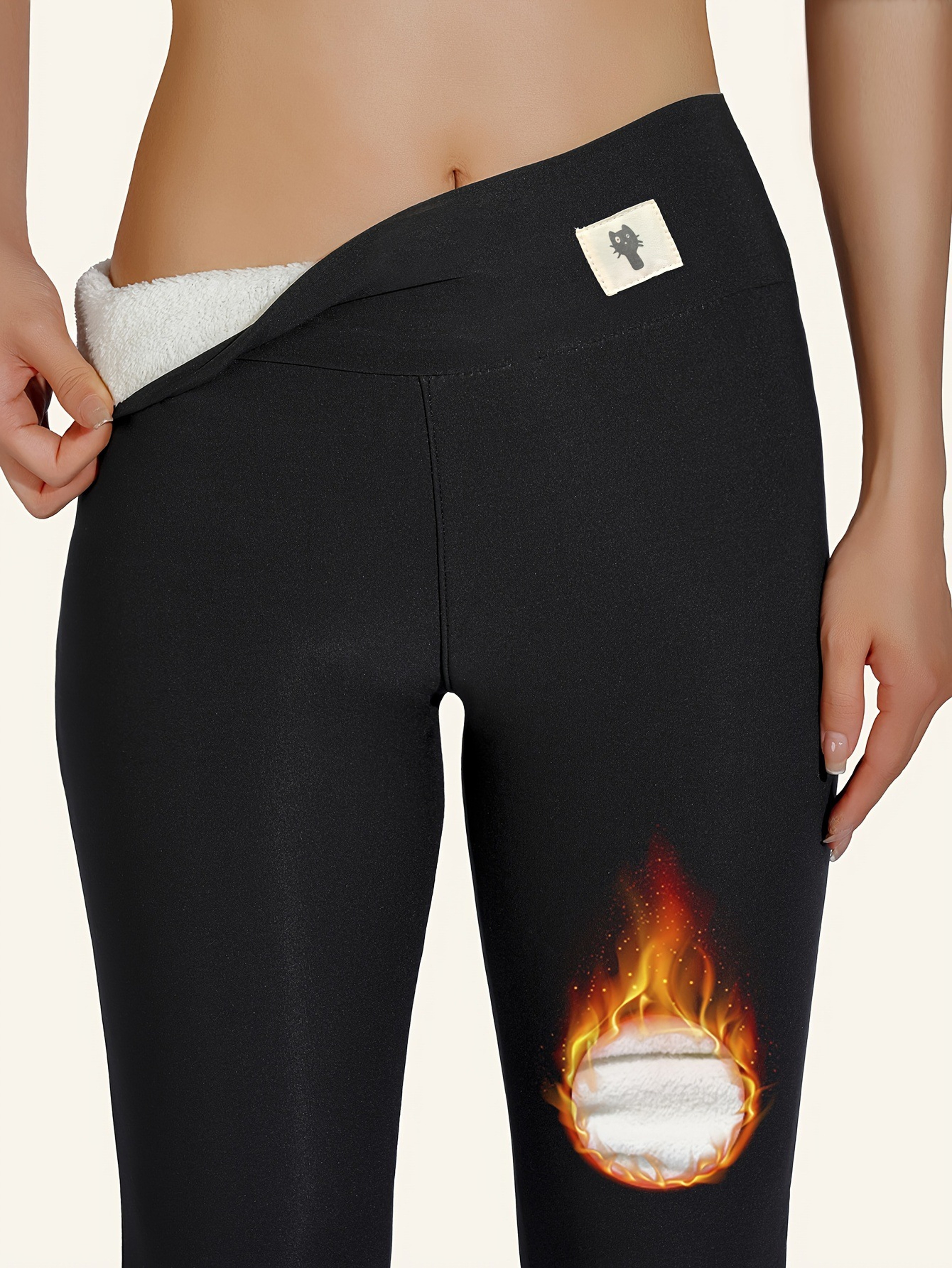 Womens High Waisted Winter Leggings With Stretch Fabric And Booty Lifting Fit 2