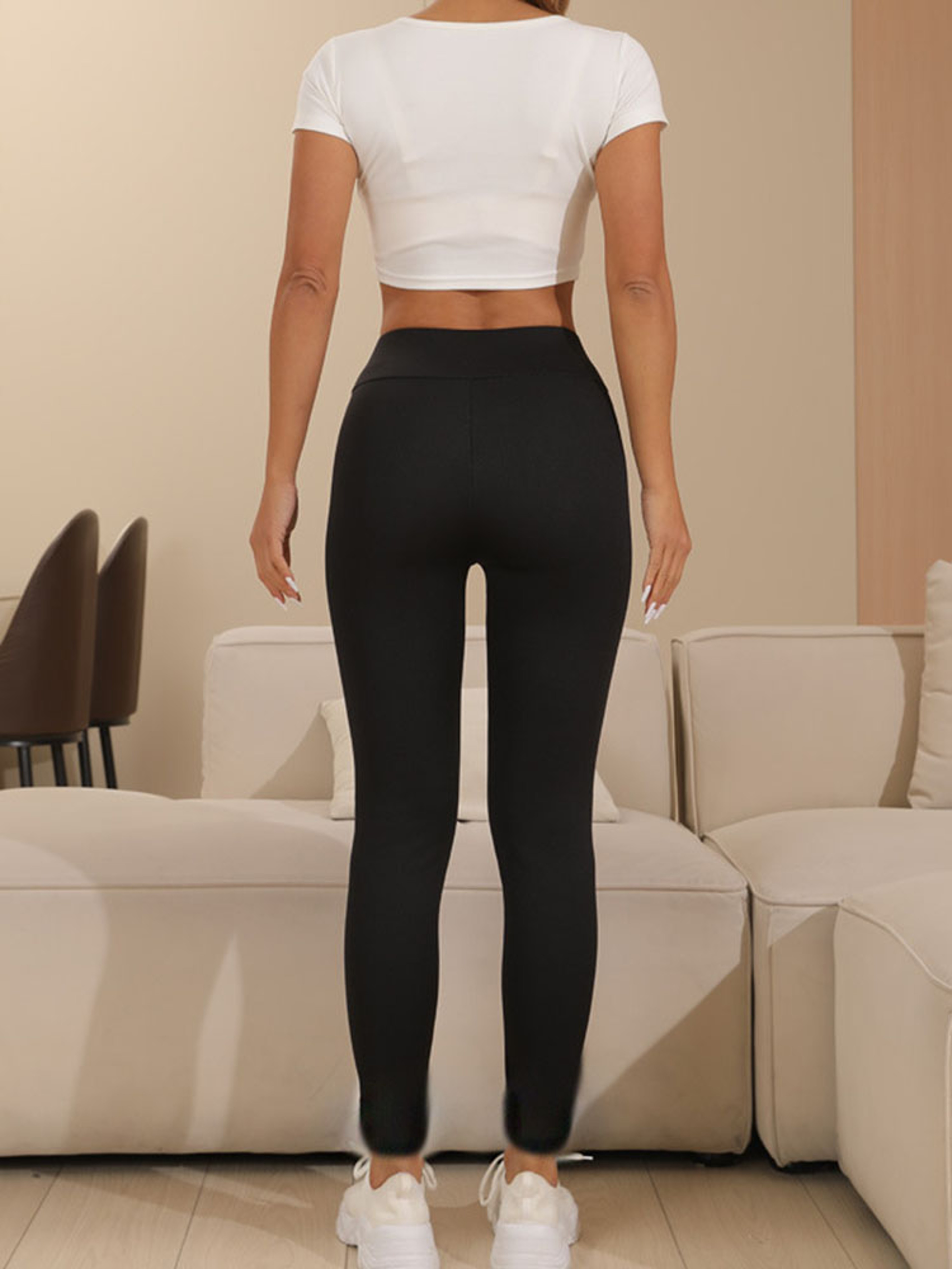 Womens High Waisted Winter Leggings With Stretch Fabric And Booty Lifting Fit 6