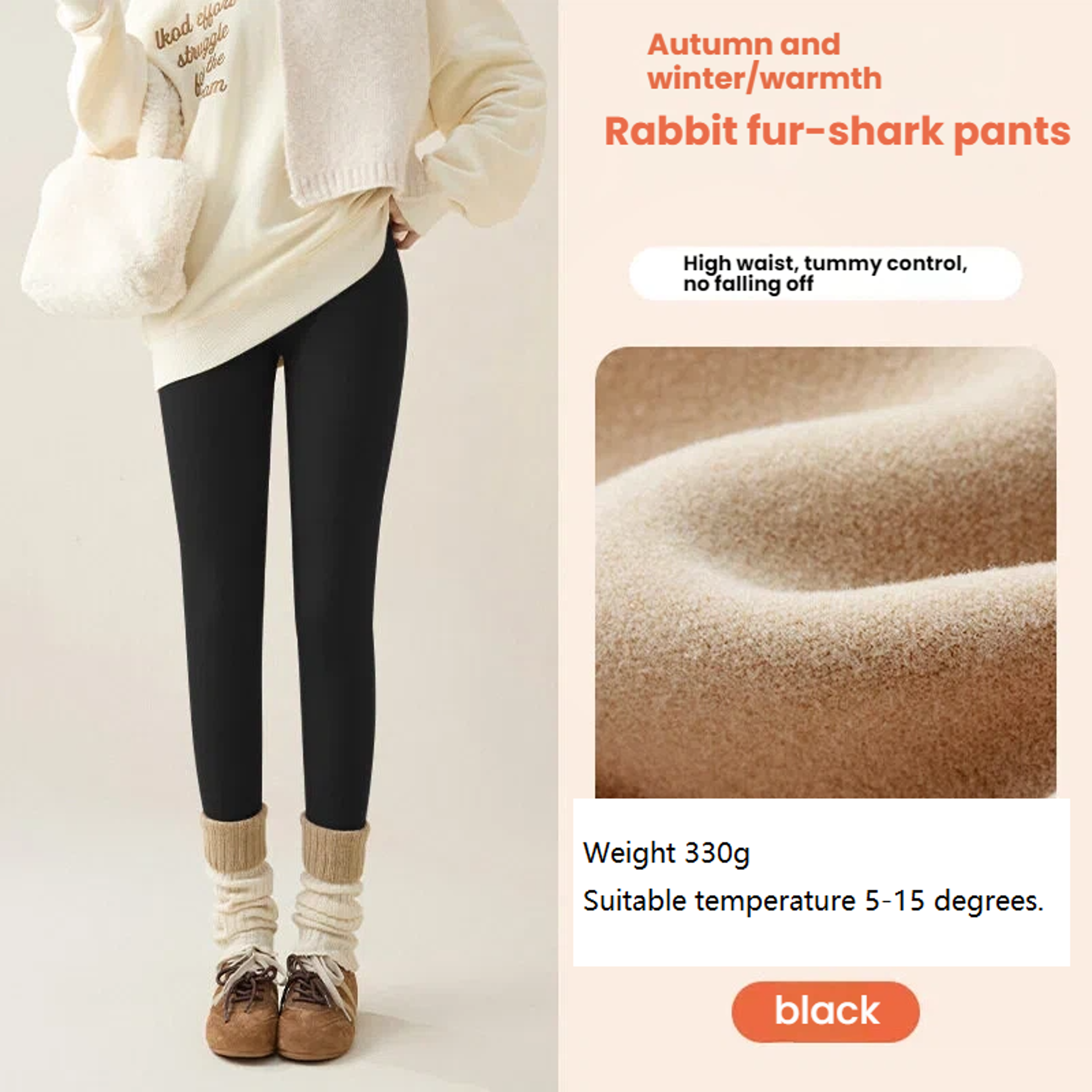 Womens High Waisted Thermal Fleece Lined Leggings For Winter 9
