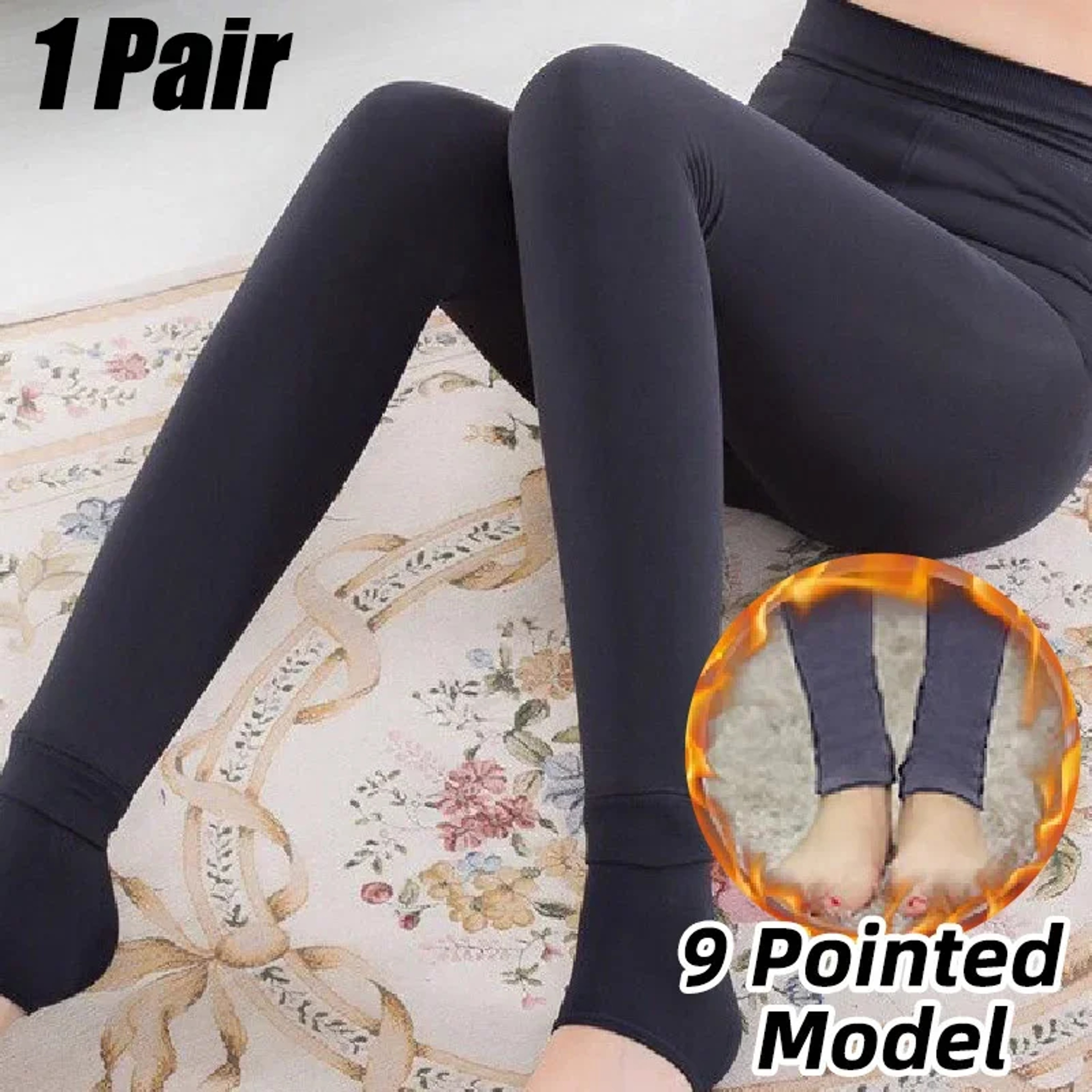 Winter Fleece Lined Leggings For Women Thickened Warm AnkleLength Tights 15