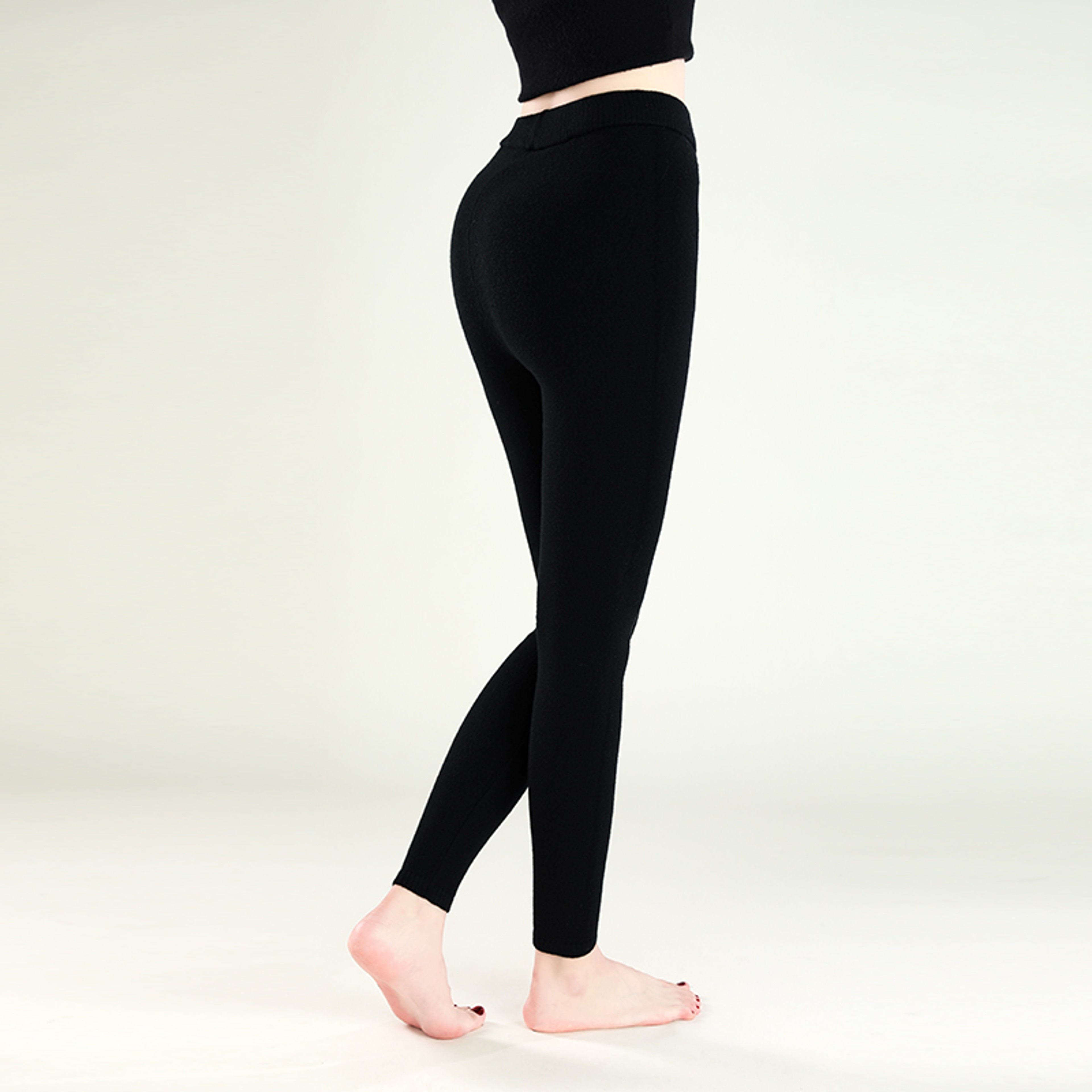 Womens Wool Leggings Slim Fit Seamless AnkleLength Winter Pants 6