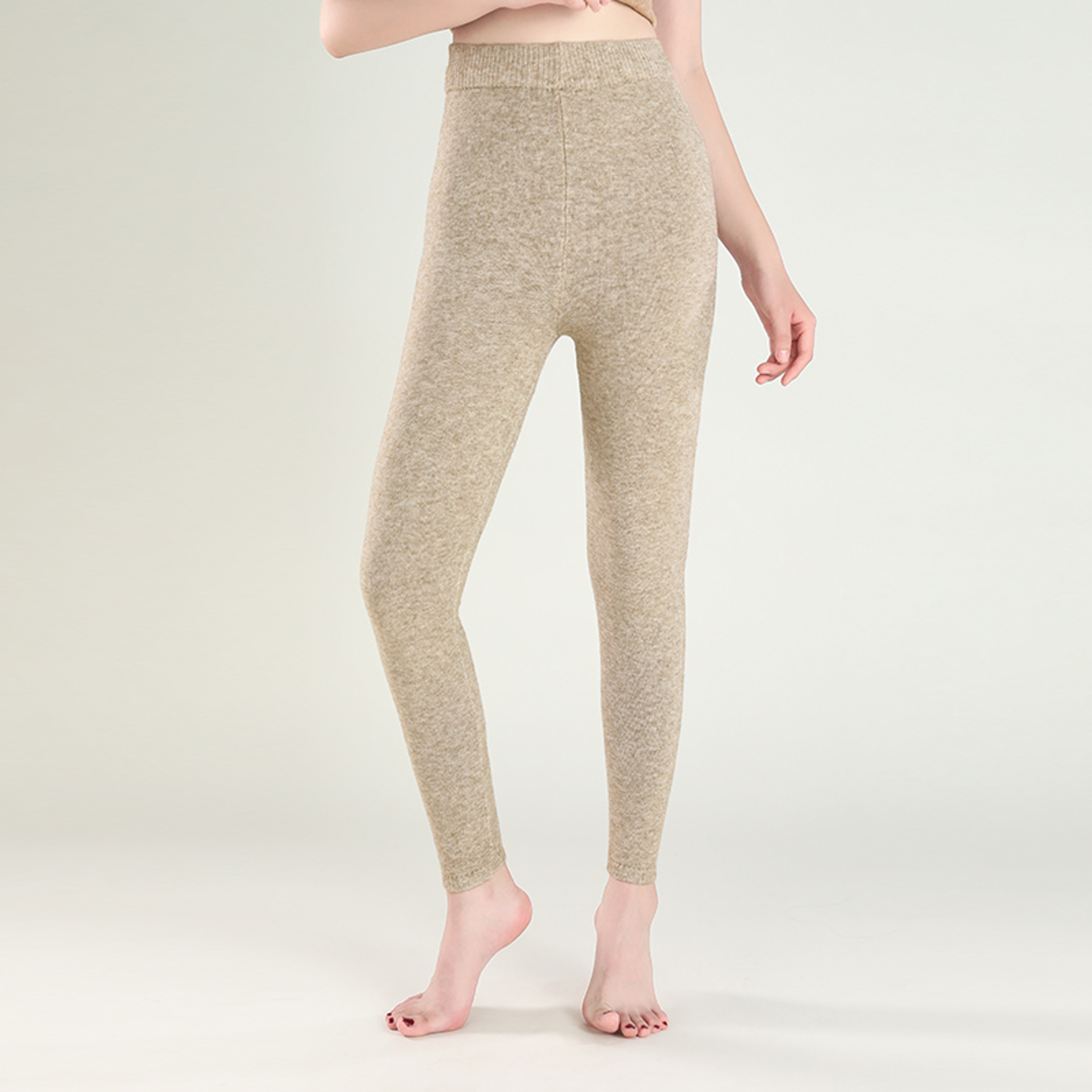 Womens Wool Leggings Slim Fit Seamless AnkleLength Winter Pants 9