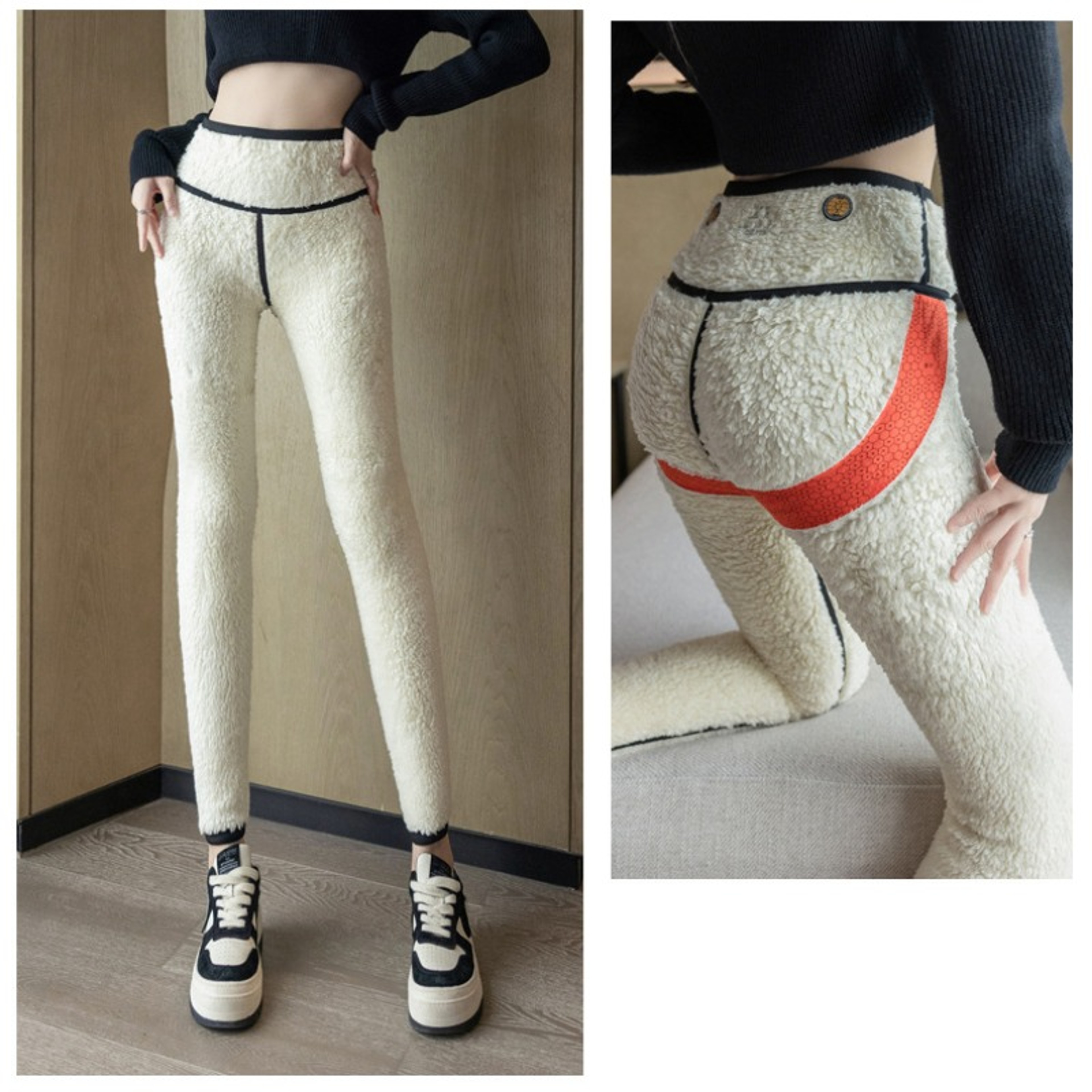 Women's Ultra-Thick Plush Winter Leggings with Stretch Fit – view 4
