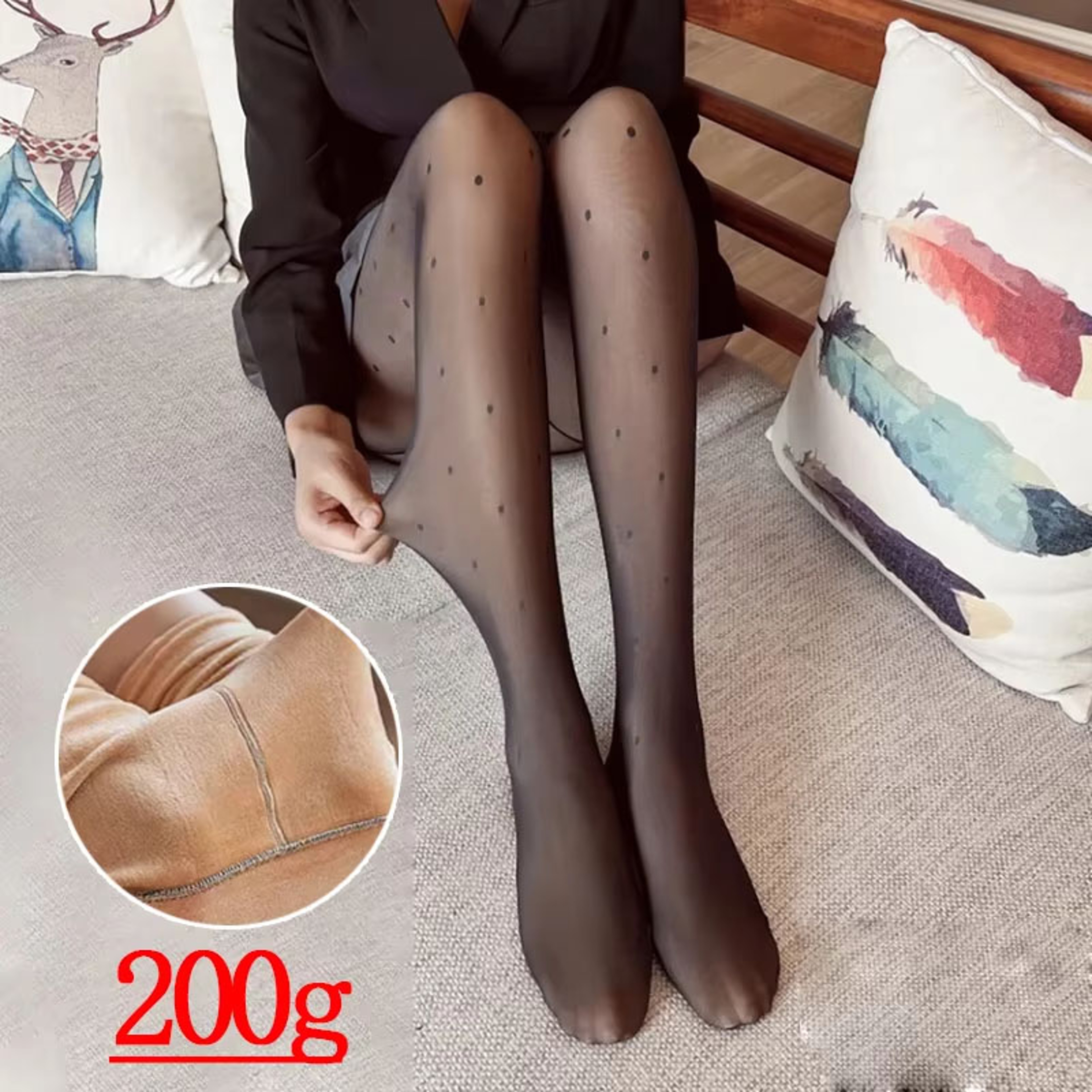 Womens Butterfly Print FleeceLined Thermal Leggings 12