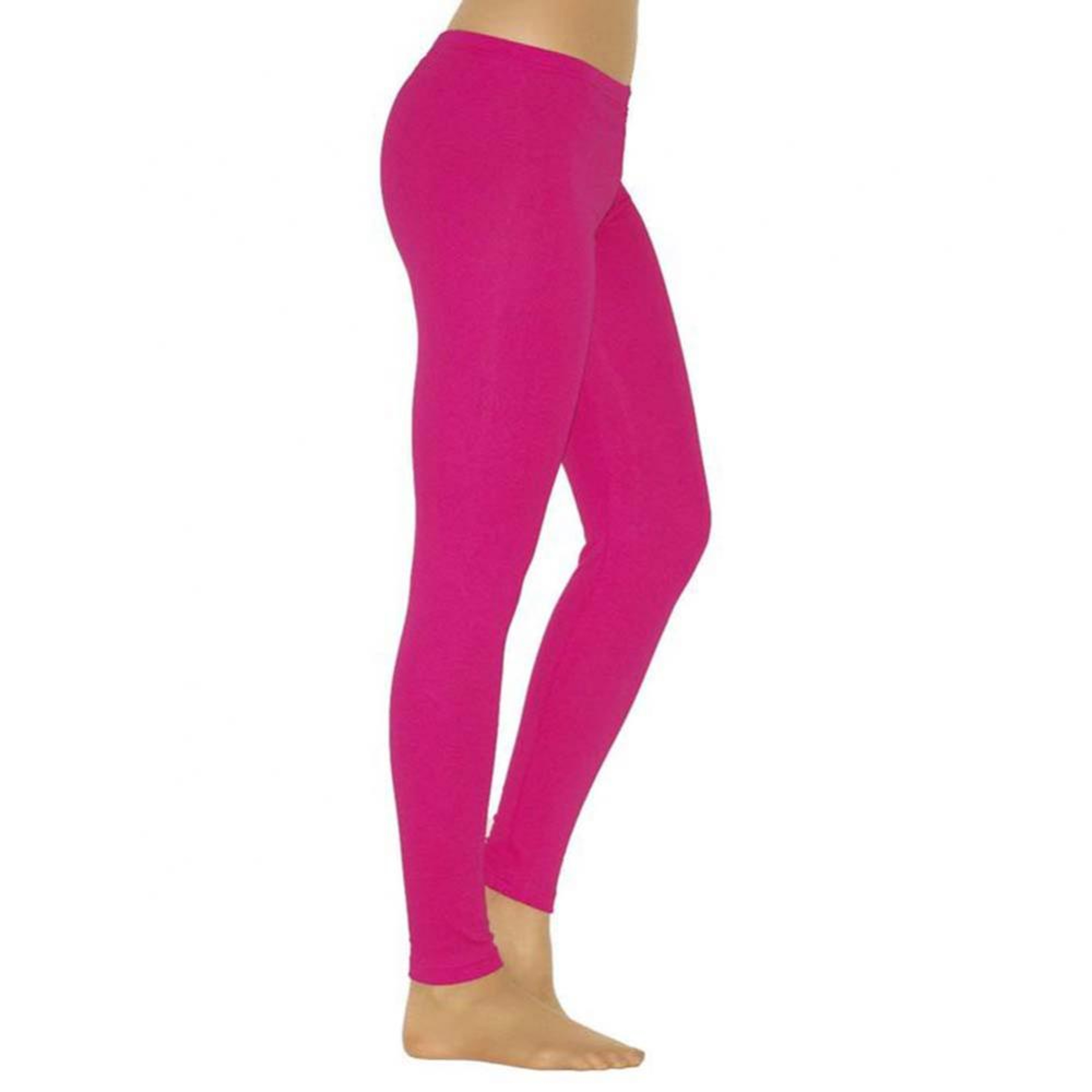 Womens Stretchy MidWaist Leggings  Solid Color AnkleLength Slim Fit Pants 9