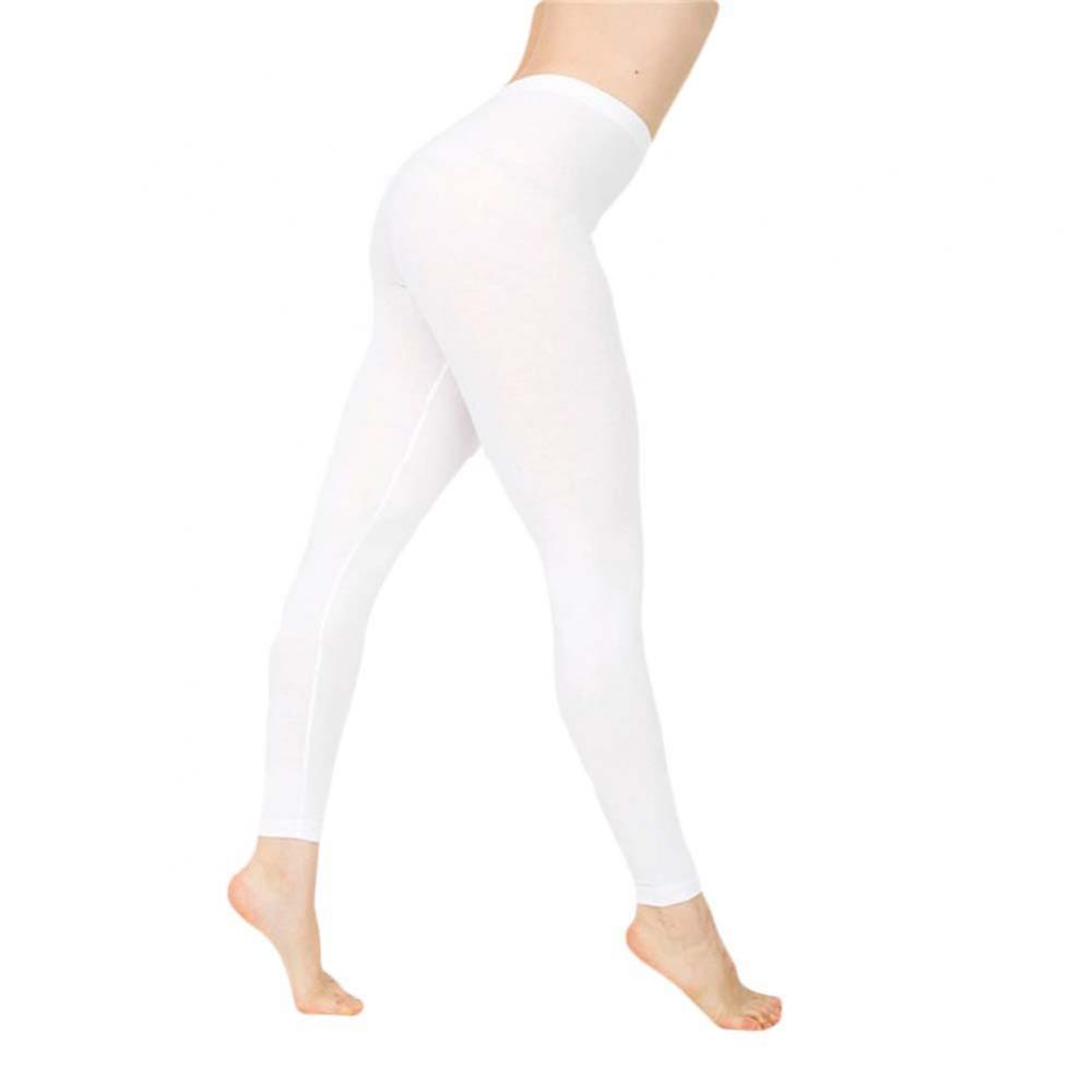 Womens Stretchy MidWaist Leggings  Solid Color AnkleLength Slim Fit Pants 4