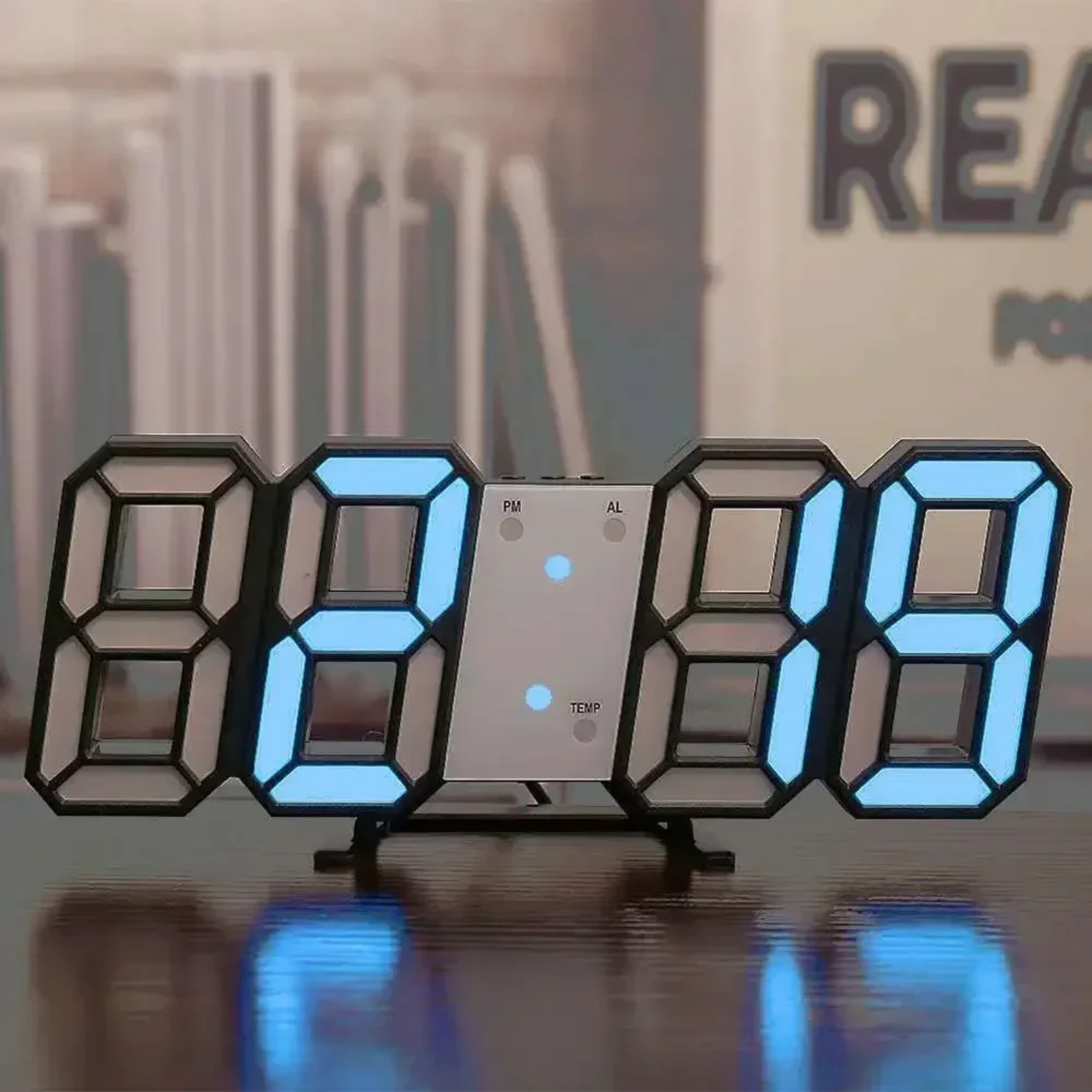 3D LED Digital Wall Clock With Night Mode And Adjustable Display 9