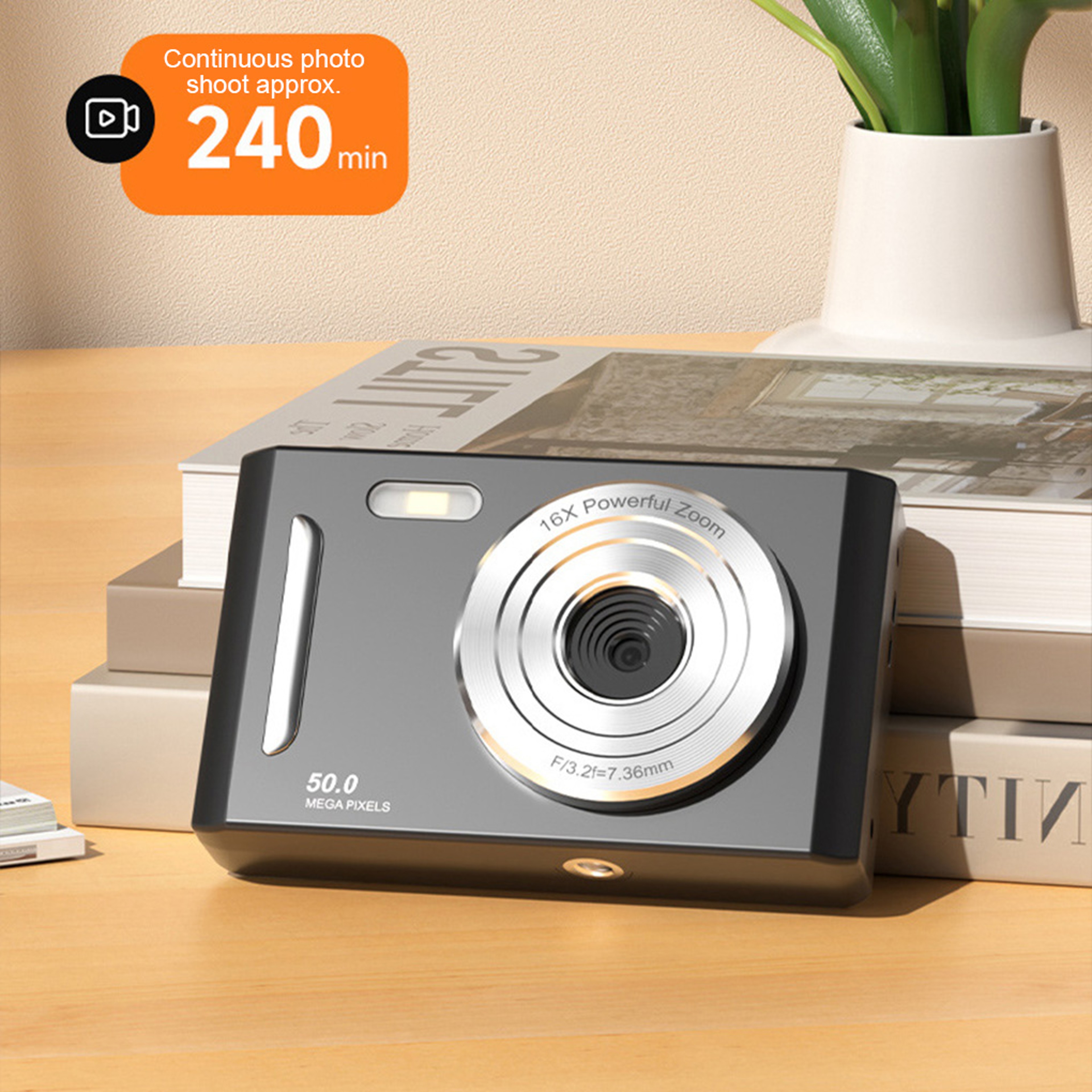 4K Digital Camera With 50MP Photos Dual Cameras And LED Fill Light 6
