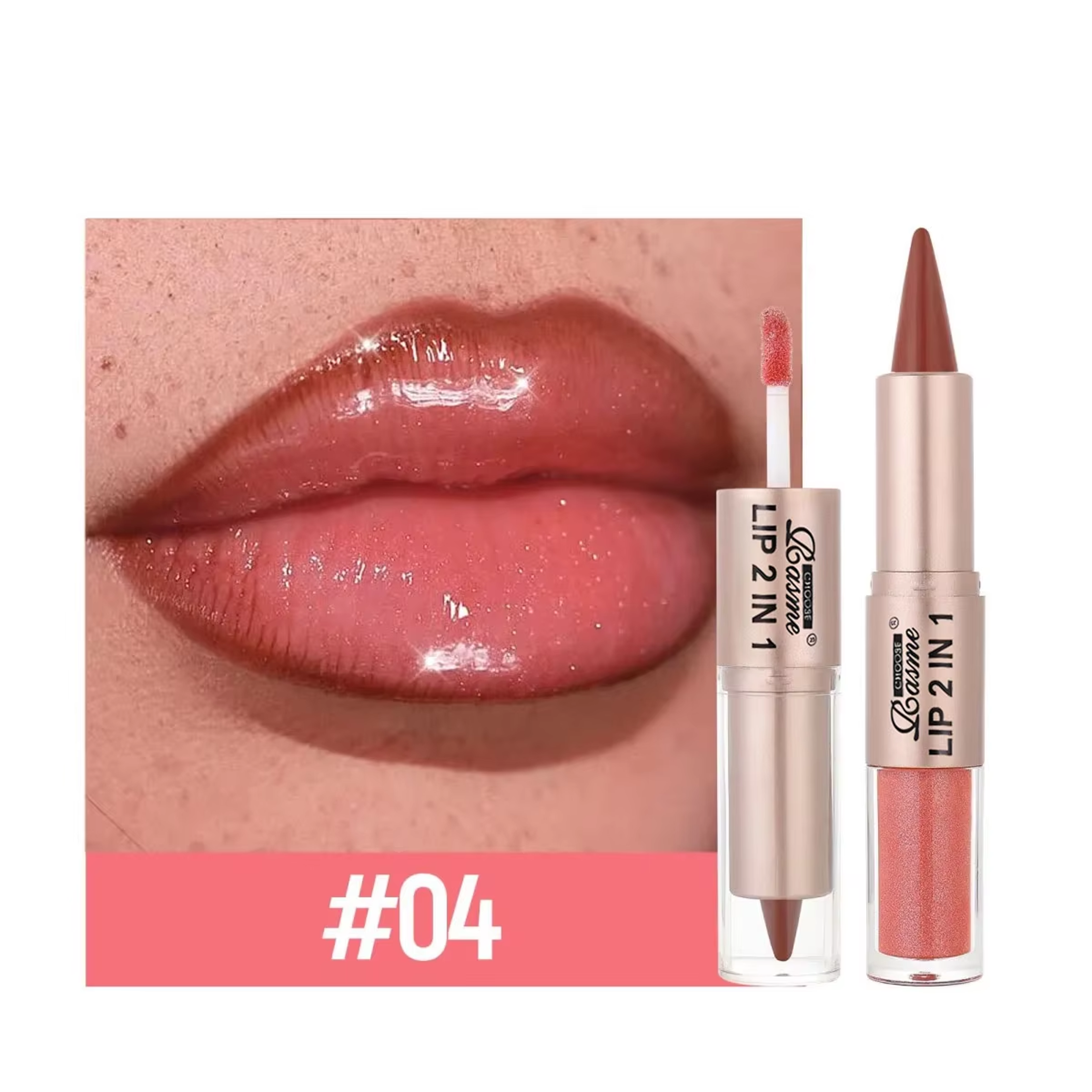2in1 Lip Liner And Gloss Waterproof Matte Lip Contour With Mirror Shine 4